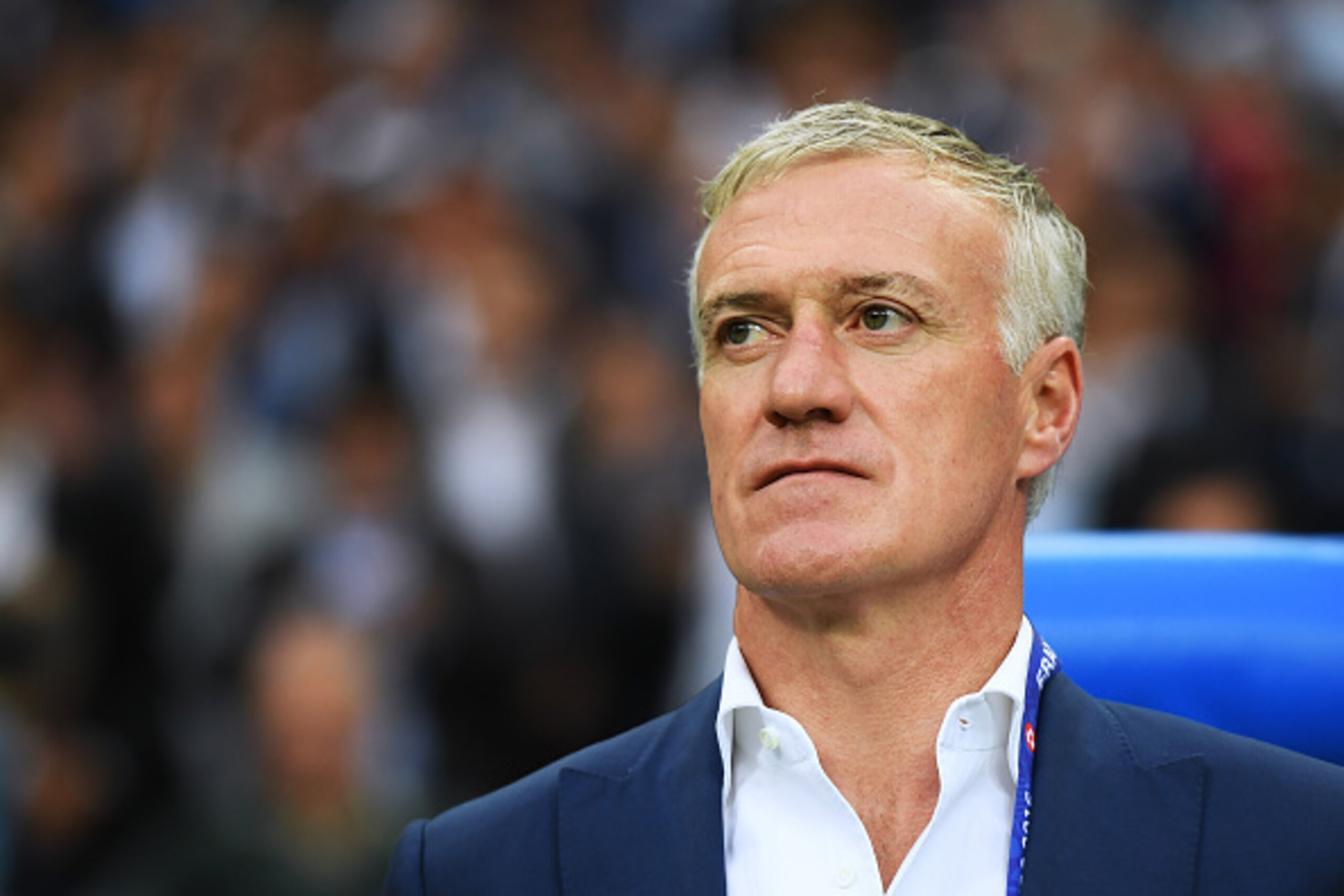 PARIS, FRANCE - JUNE 10:  Didier Deschamps manager of France is seen prior to the UEFA Euro 2016 Group A match between France and Romania at Stade de France on June 10, 2016 in Paris, France.  (Photo by Matthias Hangst/Getty Images)