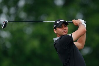 DUBLIN, OH - JUNE 05:  Jason Day of Australia watches his tee shot on the first hole during the final round of The Memorial Tournament at Muirfield Village Golf Club on June 5, 2016 in Dublin, Ohio.  (Photo by Matt Sullivan/Getty Images)