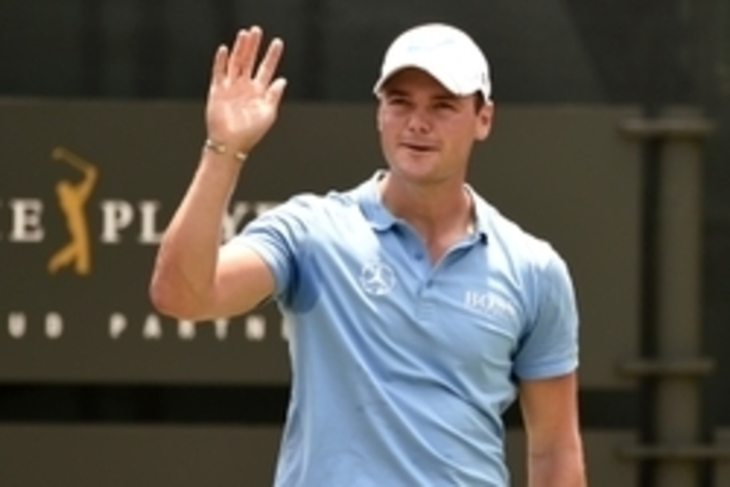 May 13, 2016; Ponte Vedra Beach, FL, USA; Martin Kaymer waves to the crowd on the 1st tee during the second round of the 2016 Players Championship golf tournament at TPC Sawgrass - Stadium Course. Mandatory Credit: John David Mercer-USA TODAY Sports