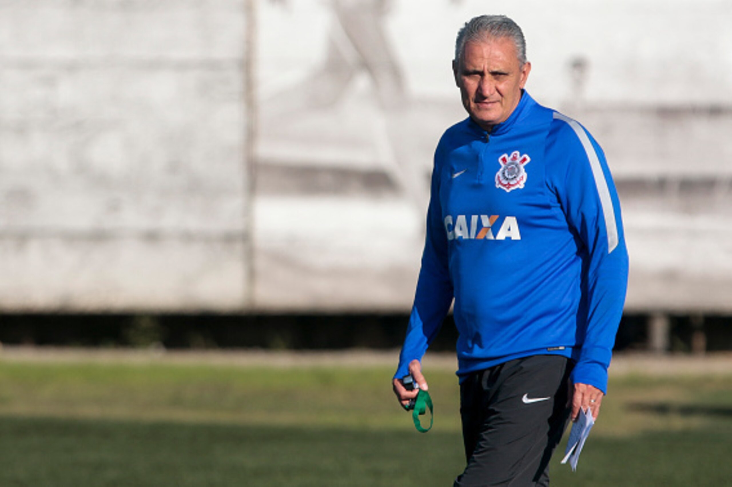 Former Corinthians coach Adenor Leonardo Bacchi, known as Tite, participates in a training session at the team headquarters in Sao Paulo, Brazil, 15 June 2016. 
Tite was designed as new coach of Brazil's national team to replace Dunga. / AFP / Miguel Schi