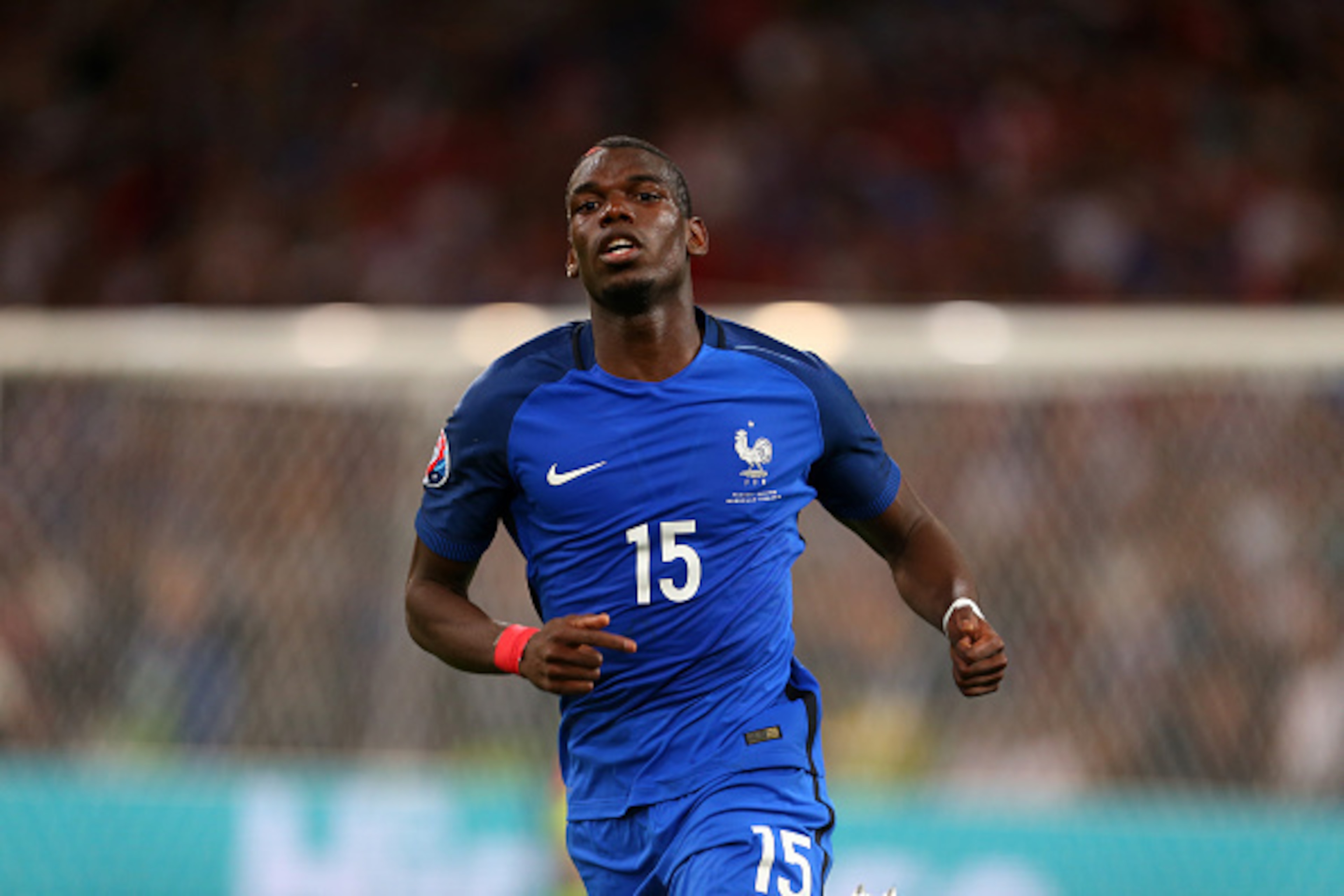 MARSEILLE, FRANCE - JUNE 15: Paul Pogba of France during the UEFA EURO 2016 Group A match between France and Albania at Stade Velodrome on June 15, 2016 in Marseille, France. (Photo by Catherine Ivill - AMA/Getty Images) MARSEILLE, FRANCE - JUNE 15: Paul Pogba of France during the UEFA EURO 2016 Group A match between France and Albania at Stade Velodrome on June 15, 2016 in Marseille, France. (Photo by Catherine Ivill - AMA/Getty Images)