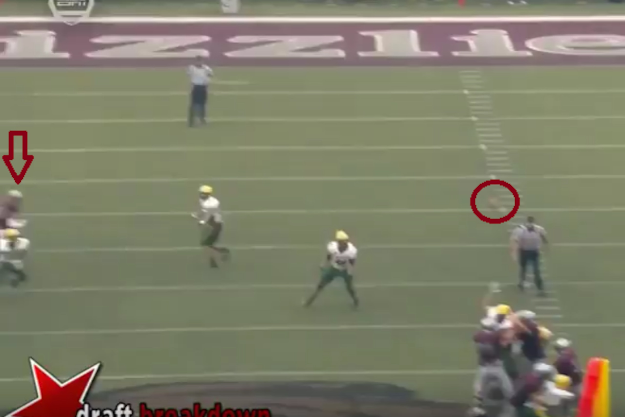 Gustafson's anticipation on the fourth-down throw