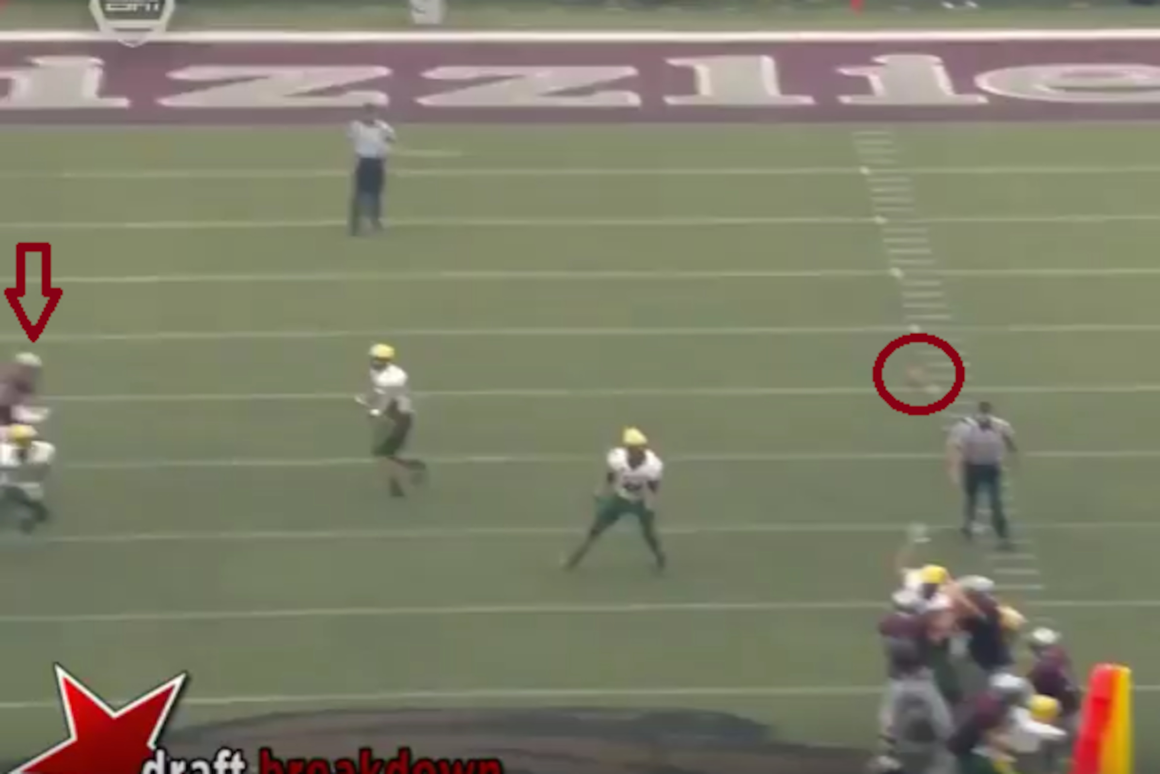 Gustafson's anticipation on the fourth-down throw