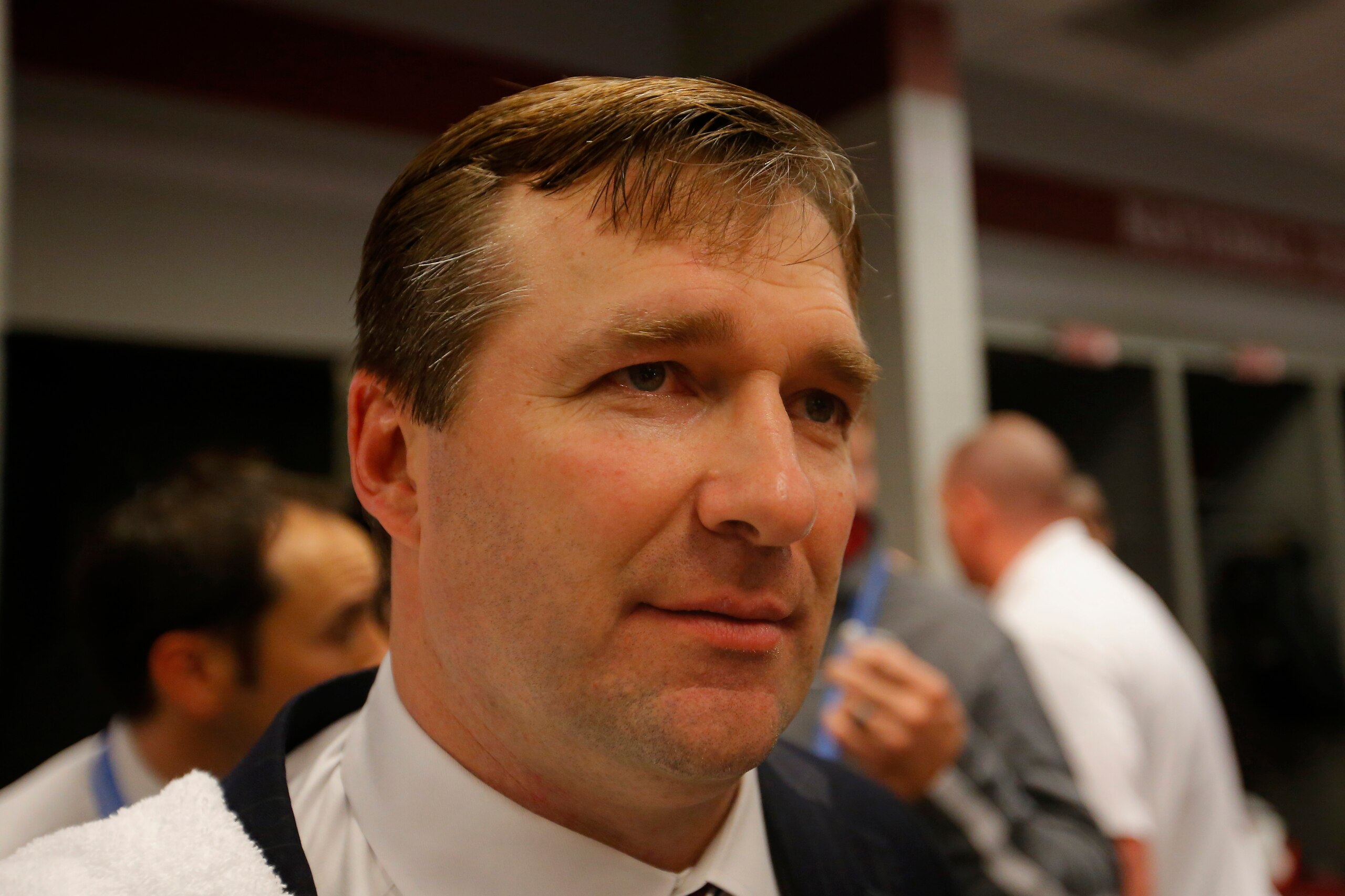 GLENDALE, AZ - JANUARY 11:  Kirby Smart of the Alabama Crimson Tide celebrate after defeating the Clemson Tigers 45-40 in the 2016 College Football Playoff National Championship Game at University of Phoenix Stadium on January 11, 2016 in Glendale, Arizon