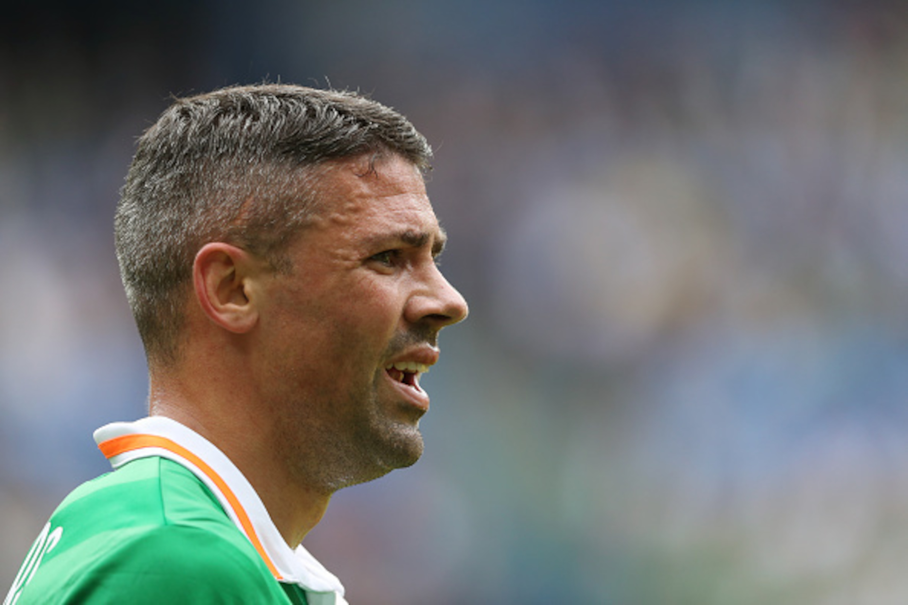 PARIS, FRANCE - JUNE 13: Jon Walters of Republic of Ireland during the UEFA EURO 2016 Group E match between Republic of Ireland and Sweden at Stade de France on June 13, 2016 in Paris, France. (Photo by Matthew Ashton - AMA/Getty Images)