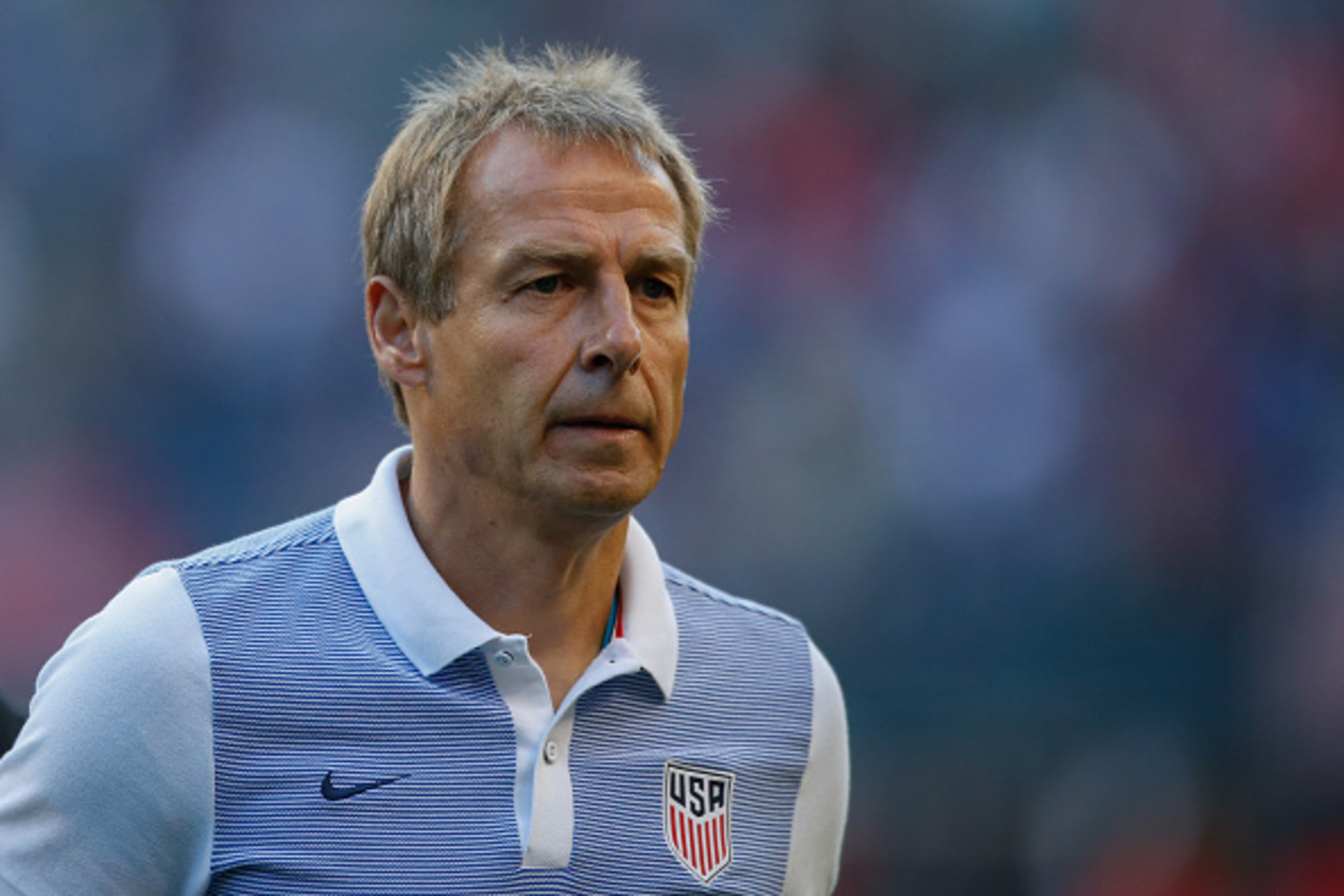 SEATTLE, WA - JUNE 16:  Head coach Jurgen Klinsmann of the United States walks off the pitch at halftime against Ecuador during the 2016 Quarterfinal - Copa America Centenario match at CenturyLink Field on June 16, 2016 in Seattle, Washington.  (Photo by 