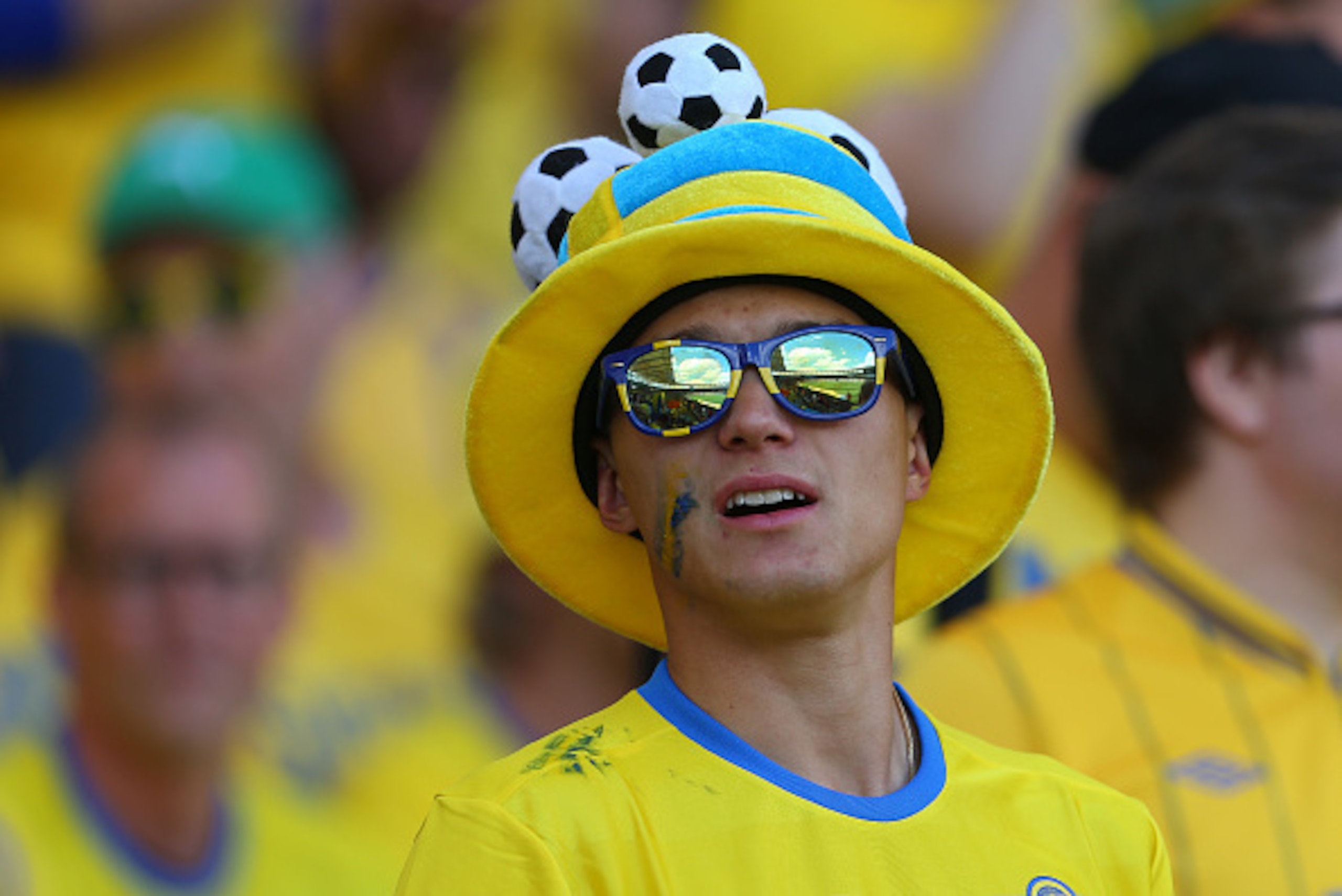 TOULOUSE, FRANCE - JUNE 17: A fan of sweden during the UEFA EURO 2016 Group E match between Italy and Sweden at Stadium Municipal on June 17, 2016 in Toulouse, France. (Photo by Catherine Ivill - AMA/Getty Images)