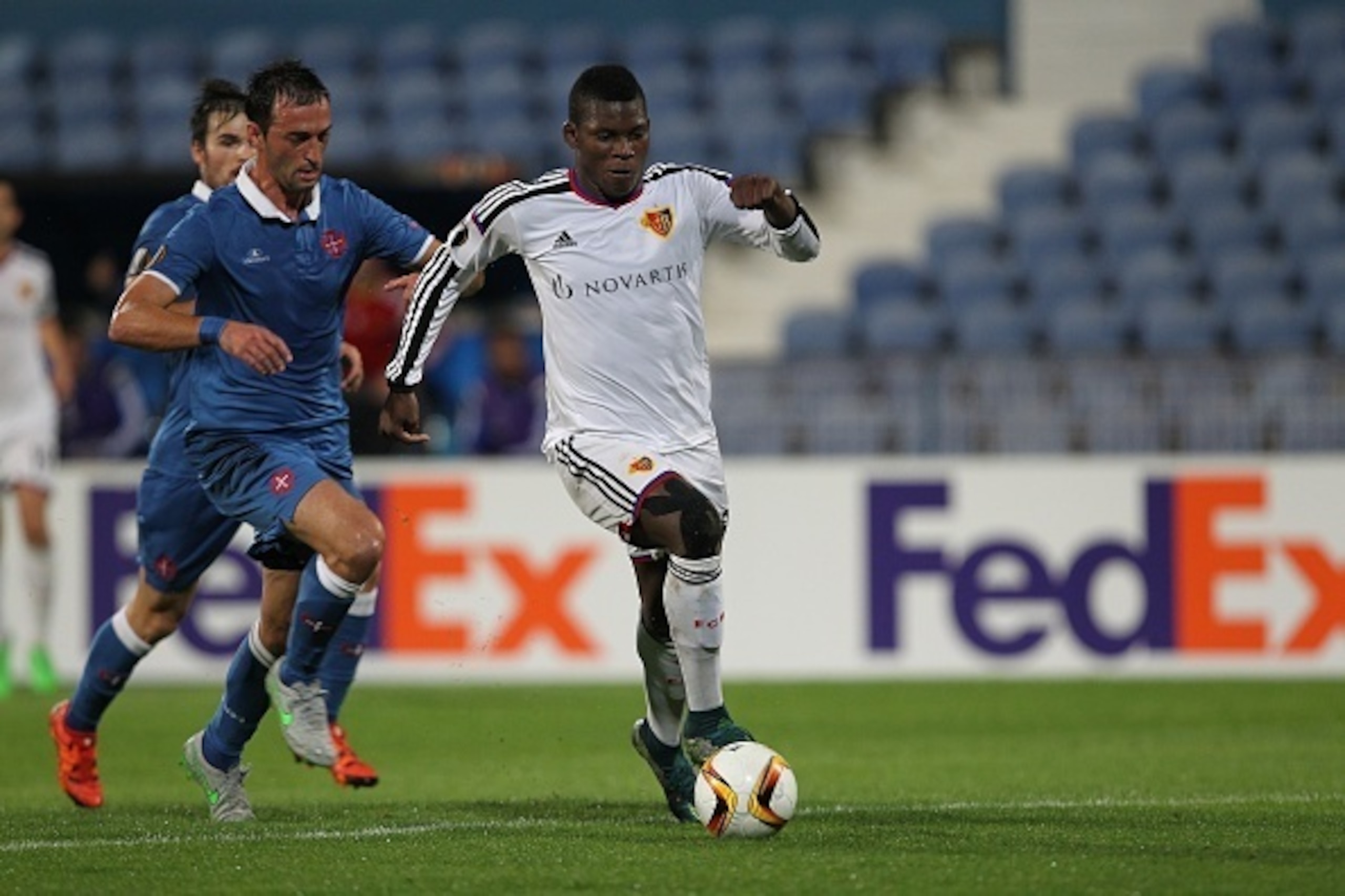 LISBON, PORTUGAL - NOVEMBER 05: Basel's forward Breel-Donald Embolo during the match between Belenenses v Altach for the UEFA Europa League: Play Off Round 2nd Leg on November 05, 2015 in Lisbon, Portugal.  (Photo by Carlos Rodrigues/Getty Images)