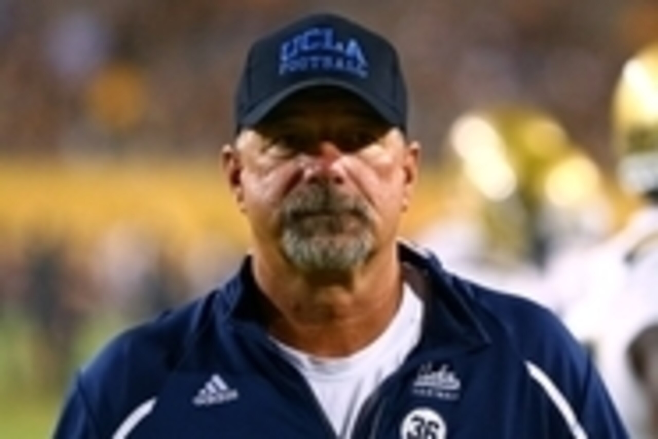 Sep 25, 2014; Tempe, AZ, USA; UCLA Bruins offensive coordinator Noel Mazzone against the Arizona State Sun Devils at Sun Devil Stadium. Mandatory Credit: Mark J. Rebilas-USA TODAY Sports