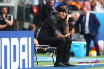 PARIS, FRANCE - JUNE 21: Joachim Loew head coach of Germany looks on during the UEFA EURO 2016 Group C match between Northern Ireland and Germany at Parc des Princes on June 21, 2016 in Paris, France.  (Photo by Alexander Hassenstein/Getty Images)