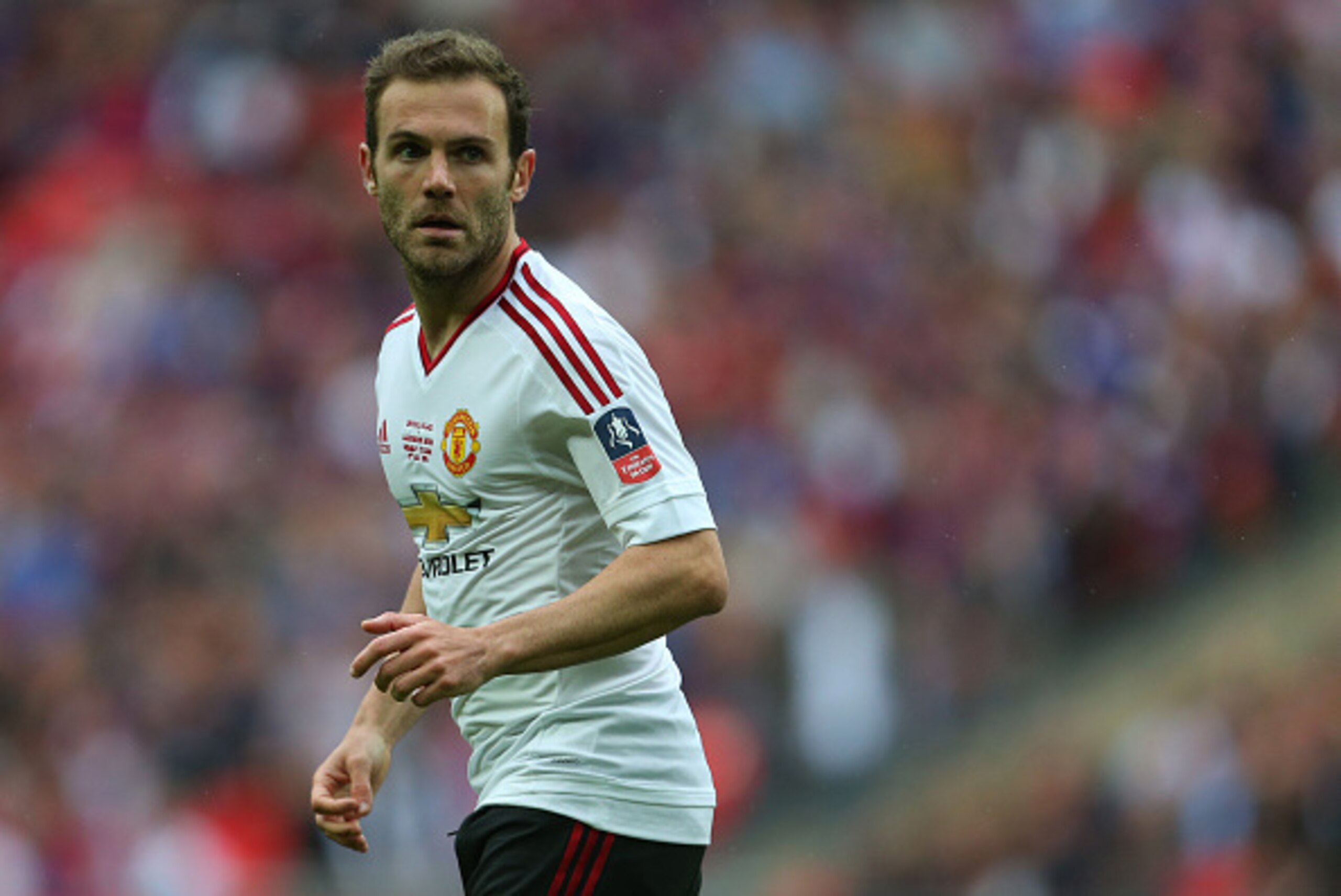 LONDON, ENGLAND - MAY 21: Juan Mata of Manchester United during The Emirates FA Cup final match between Manchester United and Crystal Palace at Wembley Stadium on May 21, 2016 in London, England. (Photo by Catherine Ivill - AMA/Getty Images)