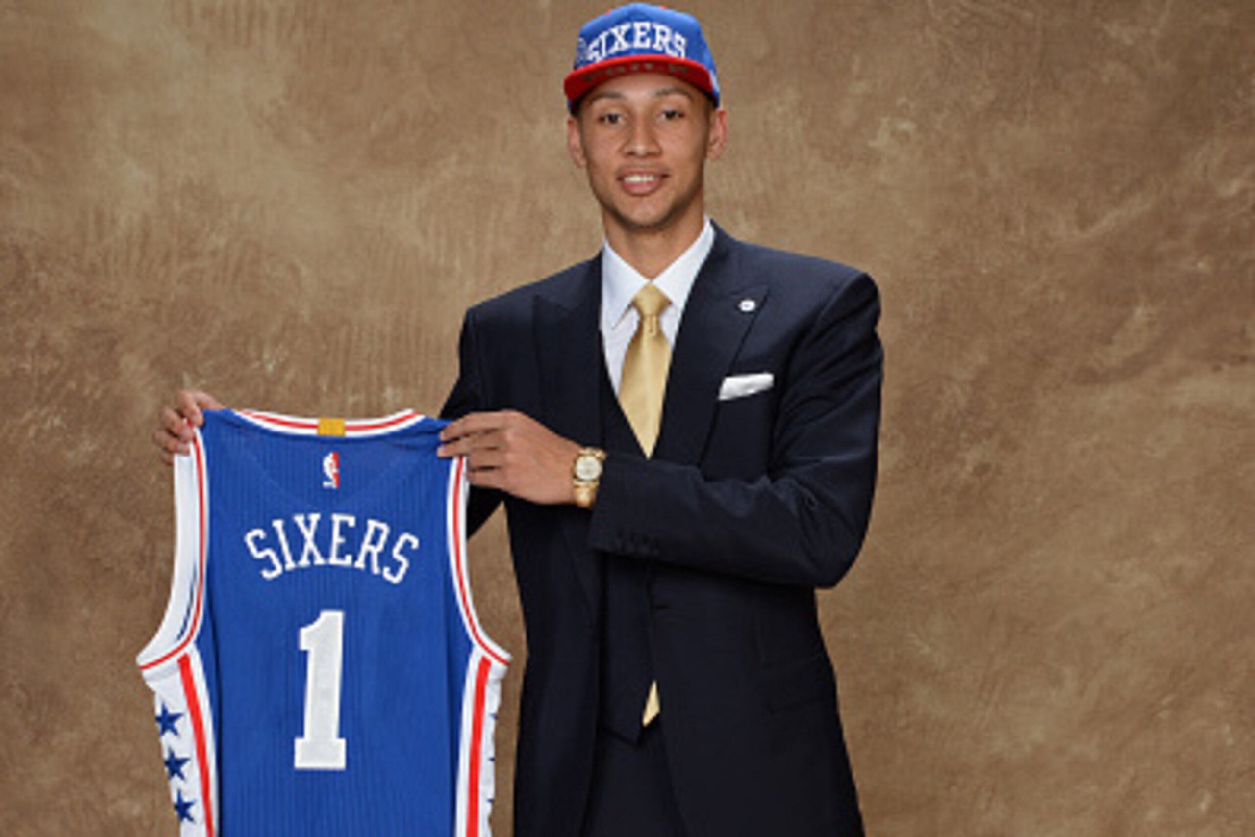 BROOKLYN, NY - JUNE 23:  Ben Simmons poses for a portrait after being drafted number one overall by the Philadelphia 76ers during the 2016 NBA Draft on June 23, 2016 at Barclays Center in Brooklyn, New York. NOTE TO USER: User expressly acknowledges and a