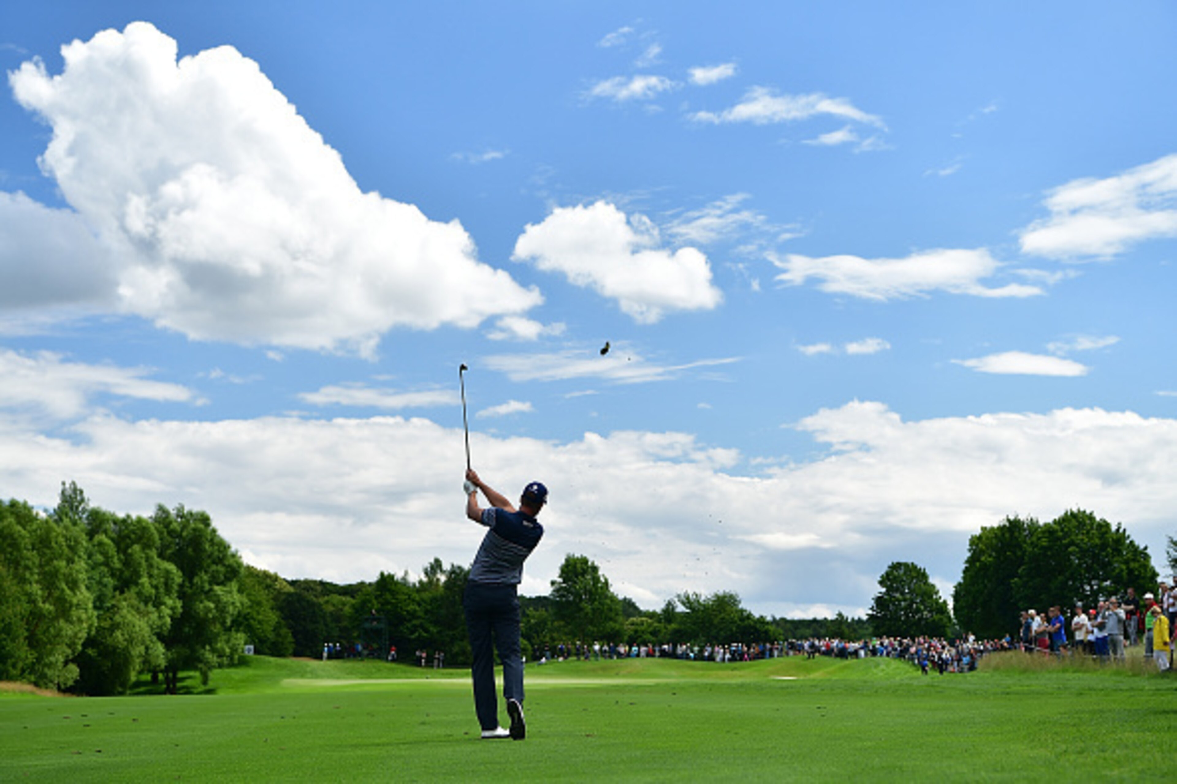 COLOGNE, GERMANY - JUNE 26:  Henrik Stenson of Sweden hits an approach shot during the final round of the BMW International Open at Gut Larchenhof on June 26, 2016 in Cologne, Germany.  (Photo by Stuart Franklin/Getty Images)