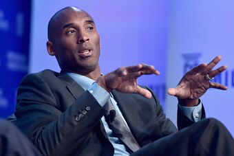 BEVERLY HILLS, CA - MAY 03:  Retired NBA Champion, CEO, Kobe Inc., Kobe Bryant speaks onstage during 2016 Milken Institute Global Conference at The Beverly Hilton on May 03, 2016 in Beverly Hills, California.  (Photo by Alberto E. Rodriguez/Getty Images)