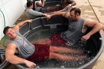 Now, THIS is my idea of a gala event at the Redskins Training Center.