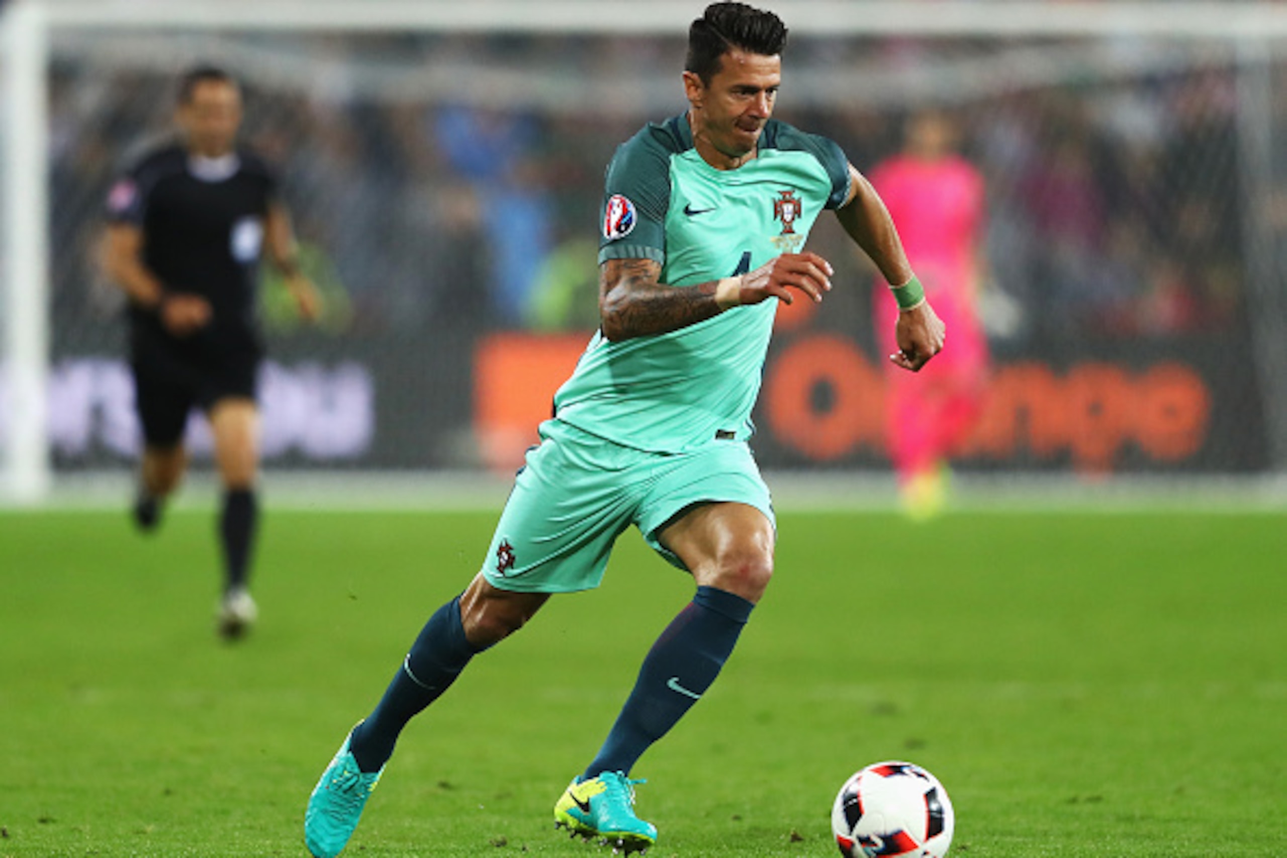 LENS, FRANCE - JUNE 25:  Jose Fonte of Portugal looks on during the UEFA EURO 2016 round of 16 match between Croatia and Portugal at Stade Bollaert-Delelis on June 25, 2016 in Lens, France.  (Photo by Clive Mason/Getty Images)