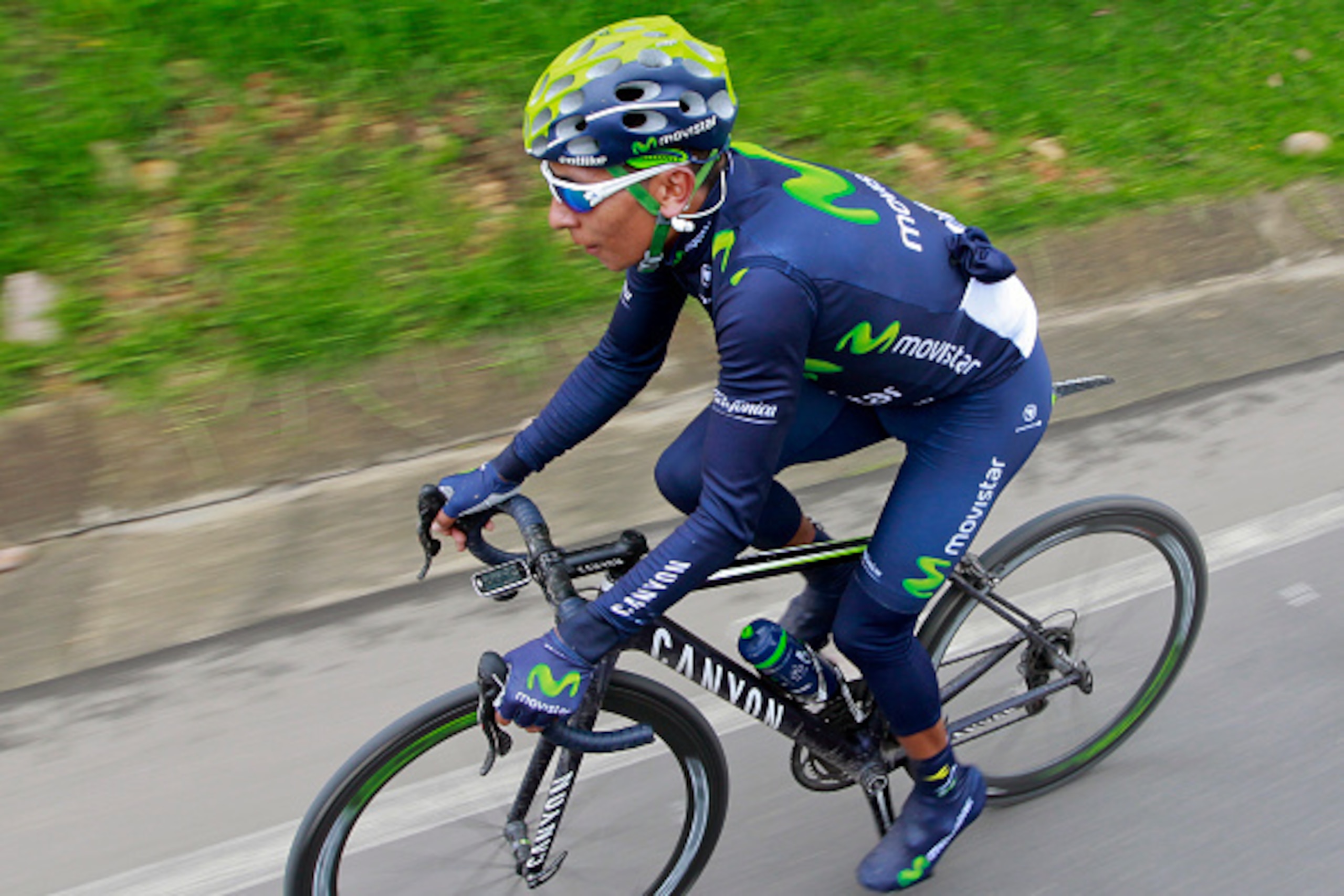 Colombian cyclist Nairo Quintana takes part in a training session near Sopo, Cundinamarca department, on June 10, 2016. 
Nairo Quintana has been training for the next Tour de France in Colombian Andes. / AFP / STR        (Photo credit should read STR/AFP/