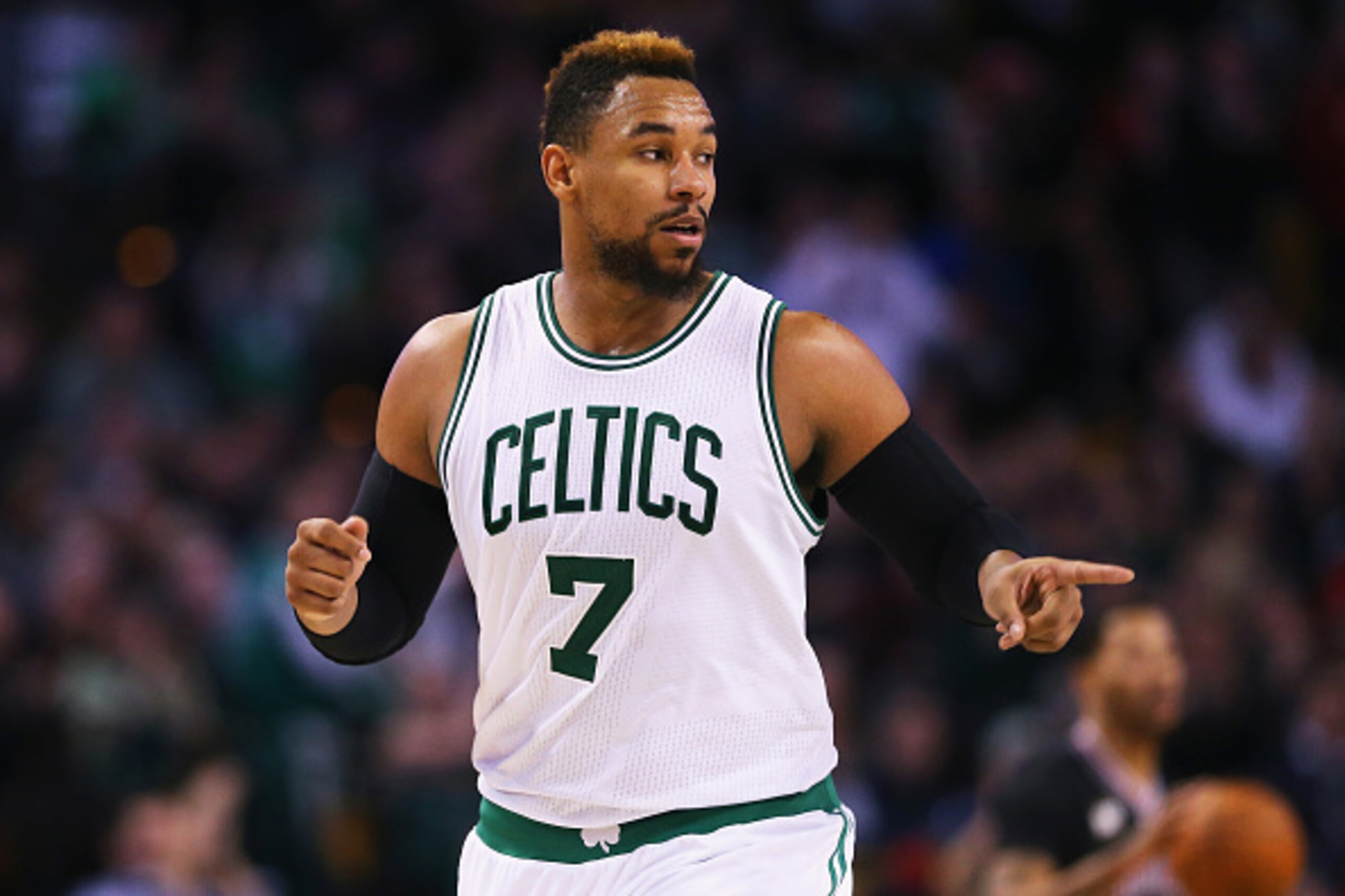 BOSTON, MA - JANUARY 22: Jared Sullinger #7 of the Boston Celtics reacts during the fourth quarter against the Chicago Bulls at TD Garden on January 22, 2016 in Boston, Massachusetts. The Celtics defeat the Bulls 110-101. NOTE TO USER: User expressly ack BOSTON, MA - JANUARY 22: Jared Sullinger #7 of the Boston Celtics reacts during the fourth quarter against the Chicago Bulls at TD Garden on January 22, 2016 in Boston, Massachusetts. The Celtics defeat the Bulls 110-101. NOTE TO USER: User expressly ack