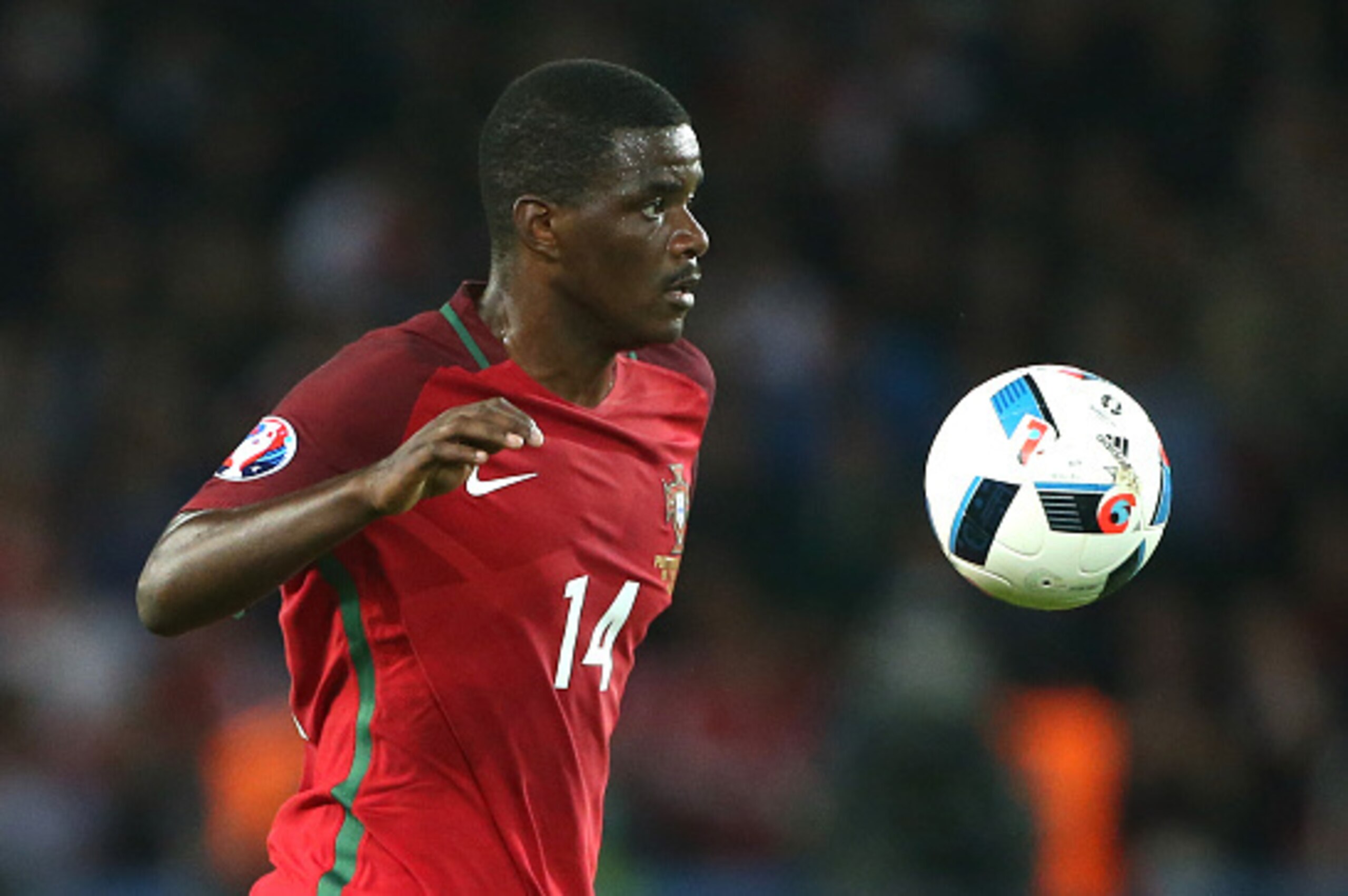 PARIS, FRANCE - JUNE 18: William Carvalho of Portugal in action during the UEFA EURO 2016 Group F match between Portugal and Austria at Parc des Princes on June 18, 2016 in Paris, France. (Photo by Jean Catuffe/Getty Images)
