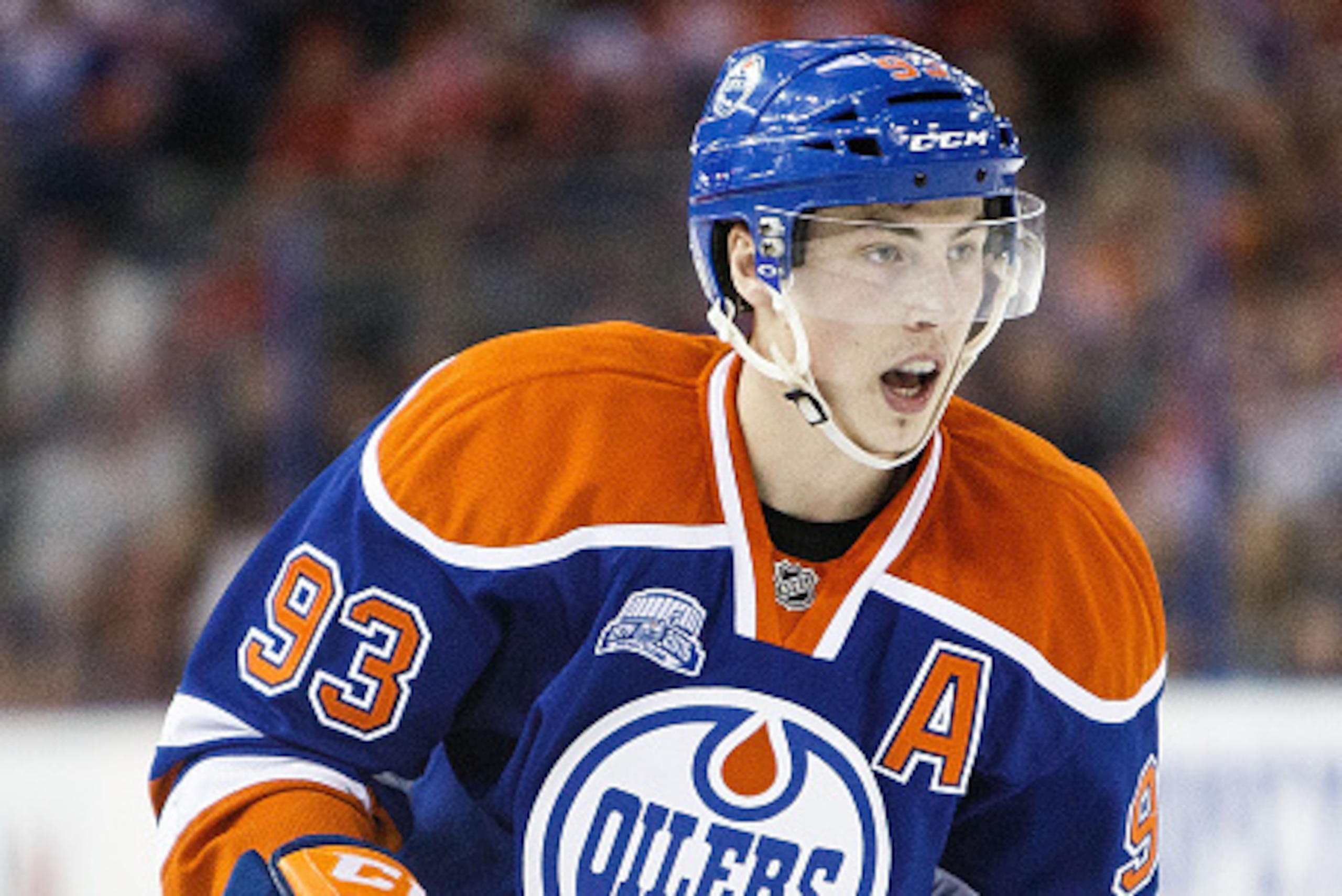 EDMONTON, AB - APRIL 2: Ryan Nugent-Hopkins of the Edmonton Oilers skates against the Calgary Flames on April 2, 2016 at Rexall Place in Edmonton, Alberta, Canada. (Photo by Codie McLachlan/Getty Images) EDMONTON, AB - APRIL 2: Ryan Nugent-Hopkins of the Edmonton Oilers skates against the Calgary Flames on April 2, 2016 at Rexall Place in Edmonton, Alberta, Canada. (Photo by Codie McLachlan/Getty Images)