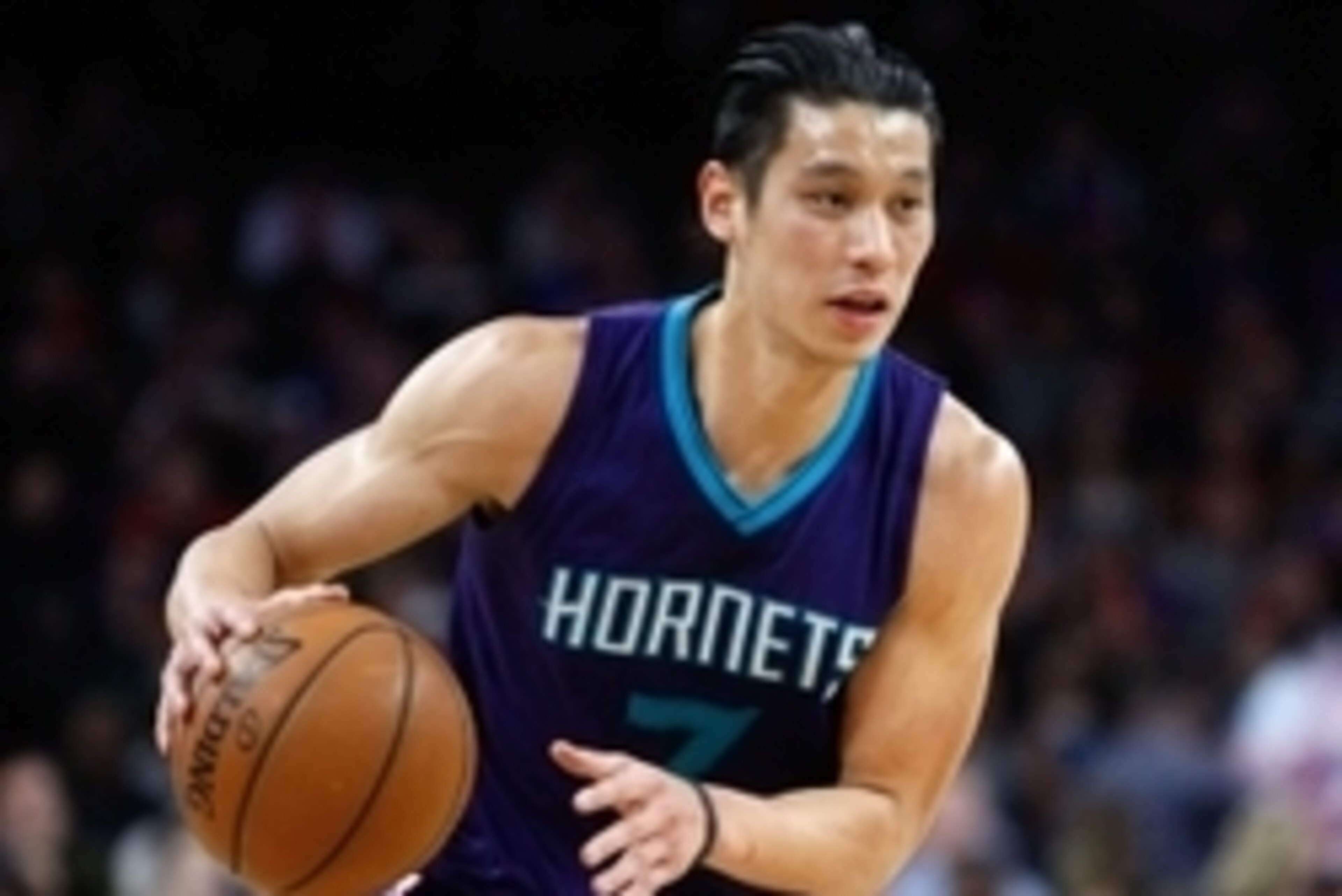 Mar 25, 2016; Auburn Hills, MI, USA; Charlotte Hornets guard Jeremy Lin (7) dribbles the ball during the second quarter against the Detroit Pistons at The Palace of Auburn Hills. Pistons win 112-105. Mandatory Credit: Raj Mehta-USA TODAY Sports