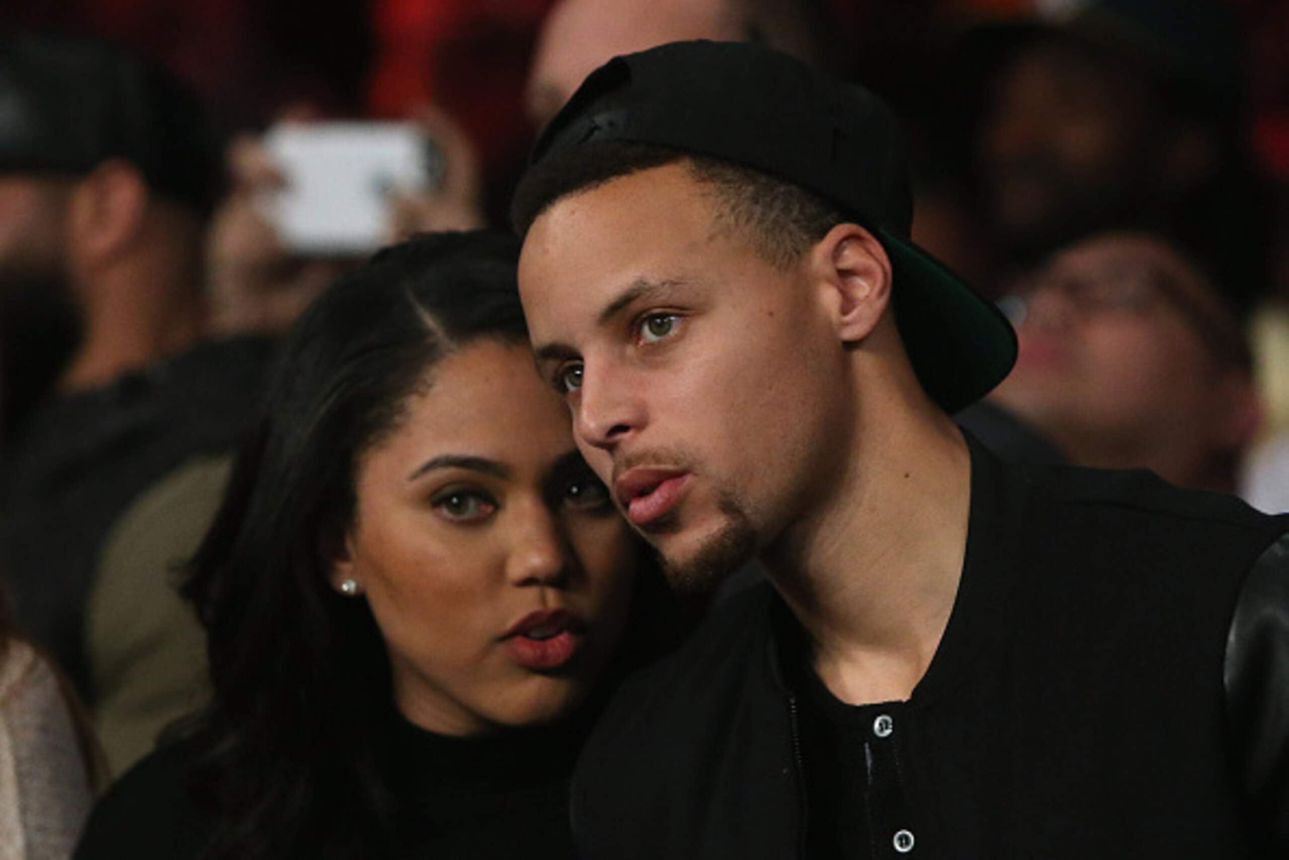 OAKLAND, CA - MARCH 26: Stephen Curry #30 of the Golden State Warriors and his wife Ayesha attend the Andre Ward fight against Sullivan Barrera in their IBF Light Heavyweight bout at ORACLE Arena on March 26, 2016 in Oakland, California. (Photo by Ezra OAKLAND, CA - MARCH 26: Stephen Curry #30 of the Golden State Warriors and his wife Ayesha attend the Andre Ward fight against Sullivan Barrera in their IBF Light Heavyweight bout at ORACLE Arena on March 26, 2016 in Oakland, California. (Photo by Ezra