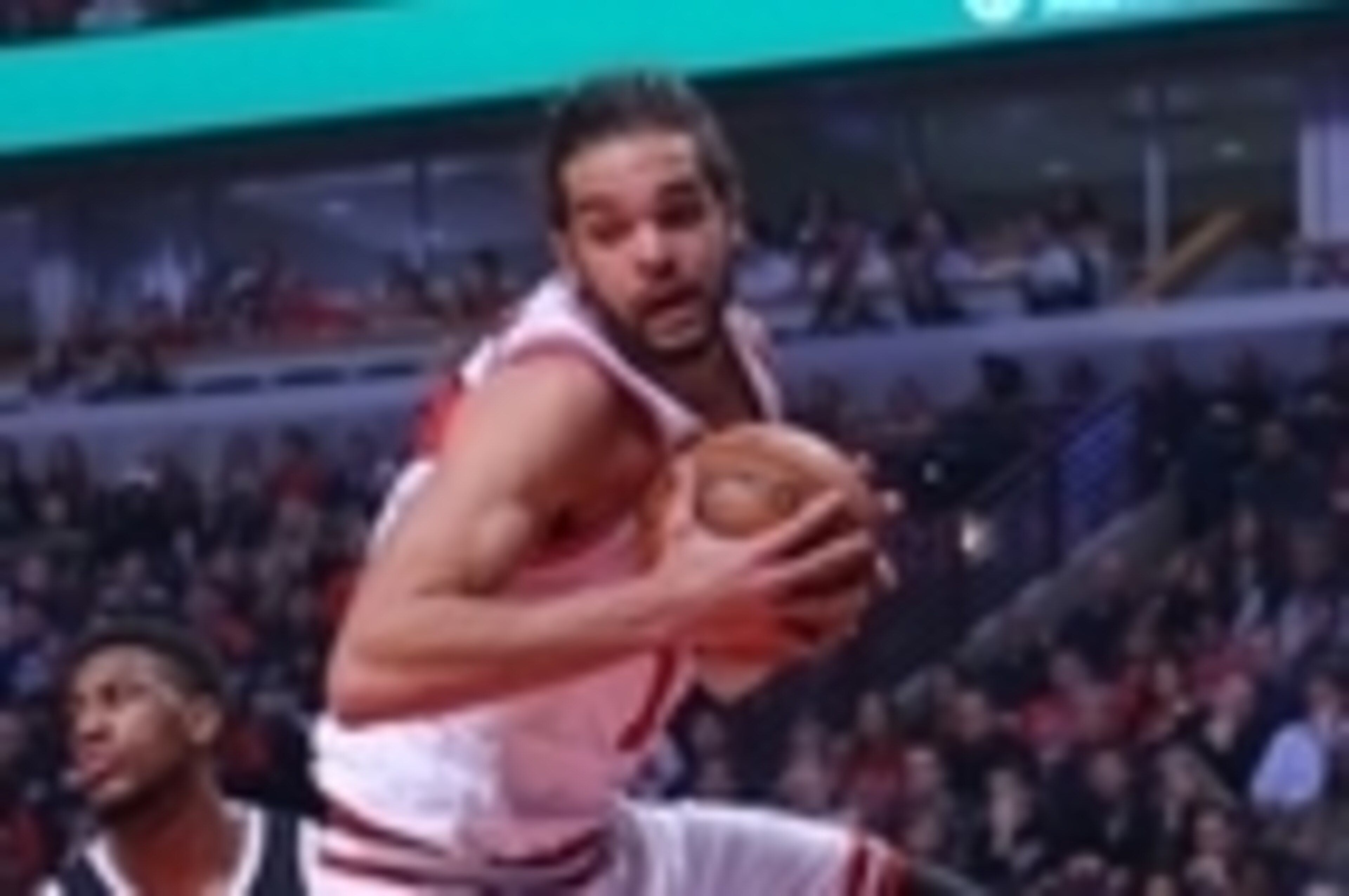 Dec 21, 2015; Chicago, IL, USA; Chicago Bulls center Joakim Noah (13) rebounds over Brooklyn Nets forward Thaddeus Young (30) during the second half at the United Center. Brooklyn won 105-102. Mandatory Credit: Dennis Wierzbicki-USA TODAY Sports Dec 21, 2015; Chicago, IL, USA; Chicago Bulls center Joakim Noah (13) rebounds over Brooklyn Nets forward Thaddeus Young (30) during the second half at the United Center. Brooklyn won 105-102. Mandatory Credit: Dennis Wierzbicki-USA TODAY Sports