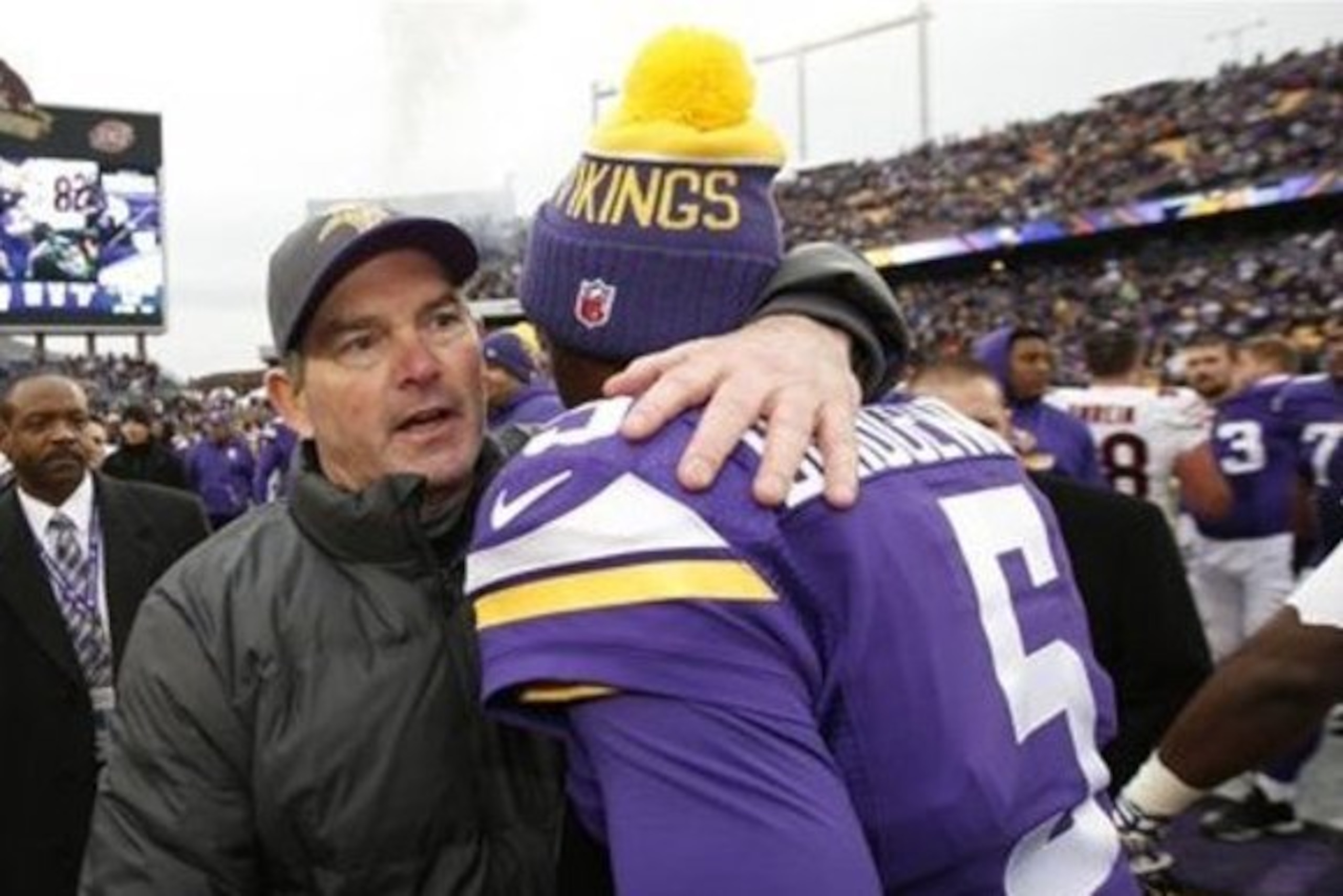 Bridgewater and head coach Mike Zimmer guided the Vikings to a division title in their second season together.