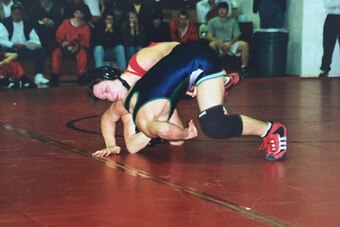 Wrestling in high school.