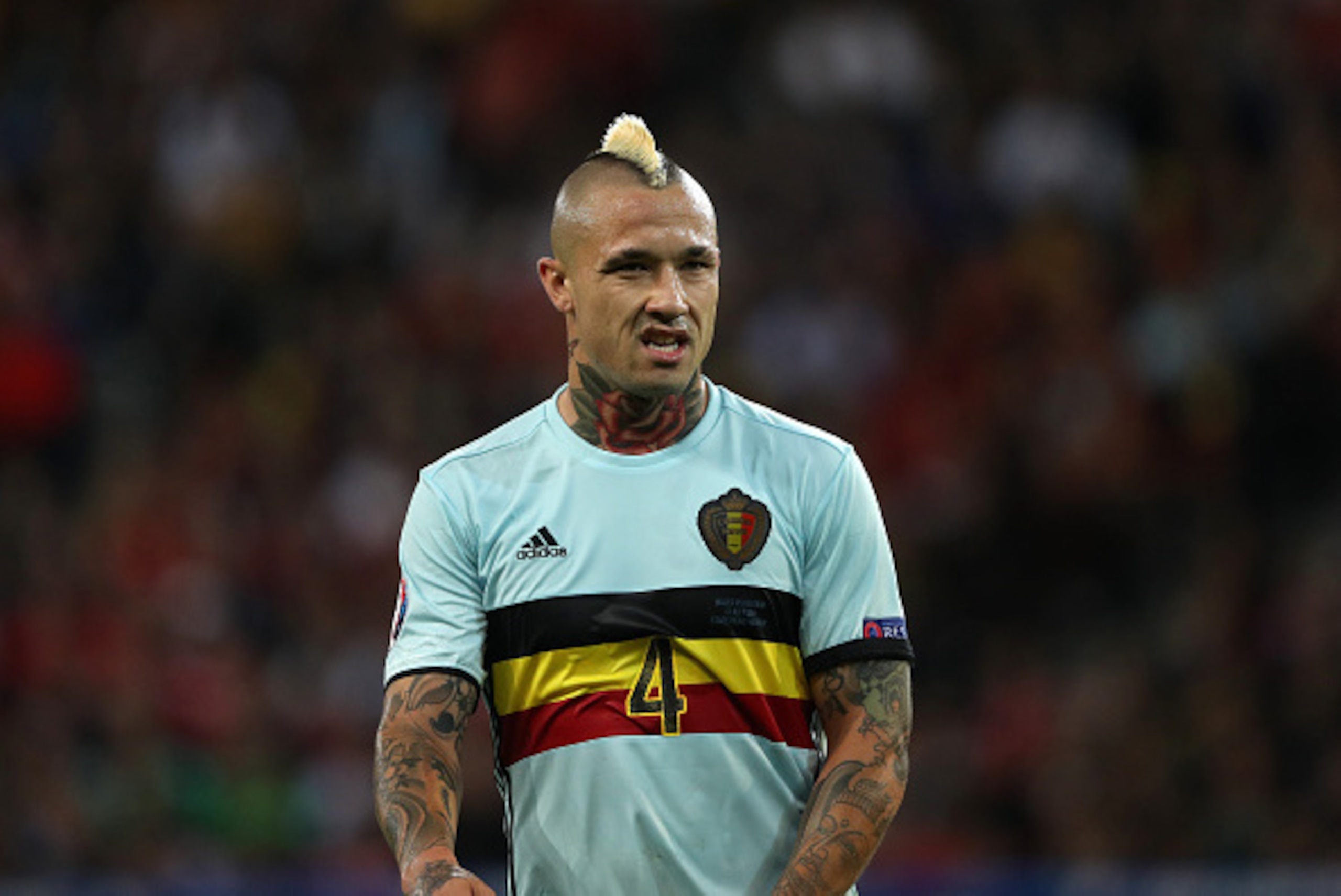 LILLE, FRANCE - JULY 01: Radja Nainggolan of Belgium during the UEFA Euro 2016 quarter final match between Wales and Belgium at Stade Pierre-Mauroy on July 1, 2016 in Lille, France. (Photo by Matthew Ashton - AMA/Getty Images)