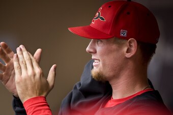 SAN DIEGO - APRIL 3: Pitcher Stephen Strasburg #37 of the San Diego State Aztecs claps for his teammates during the game against the UC Davis Aggies at Petco Park on April 3, 2009 in San Diego, California. The Aztecs won 14-0. (Photo by Andy Hayt/Getty Im