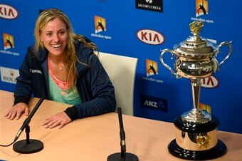 Kerber after winning the Australia Open in January.