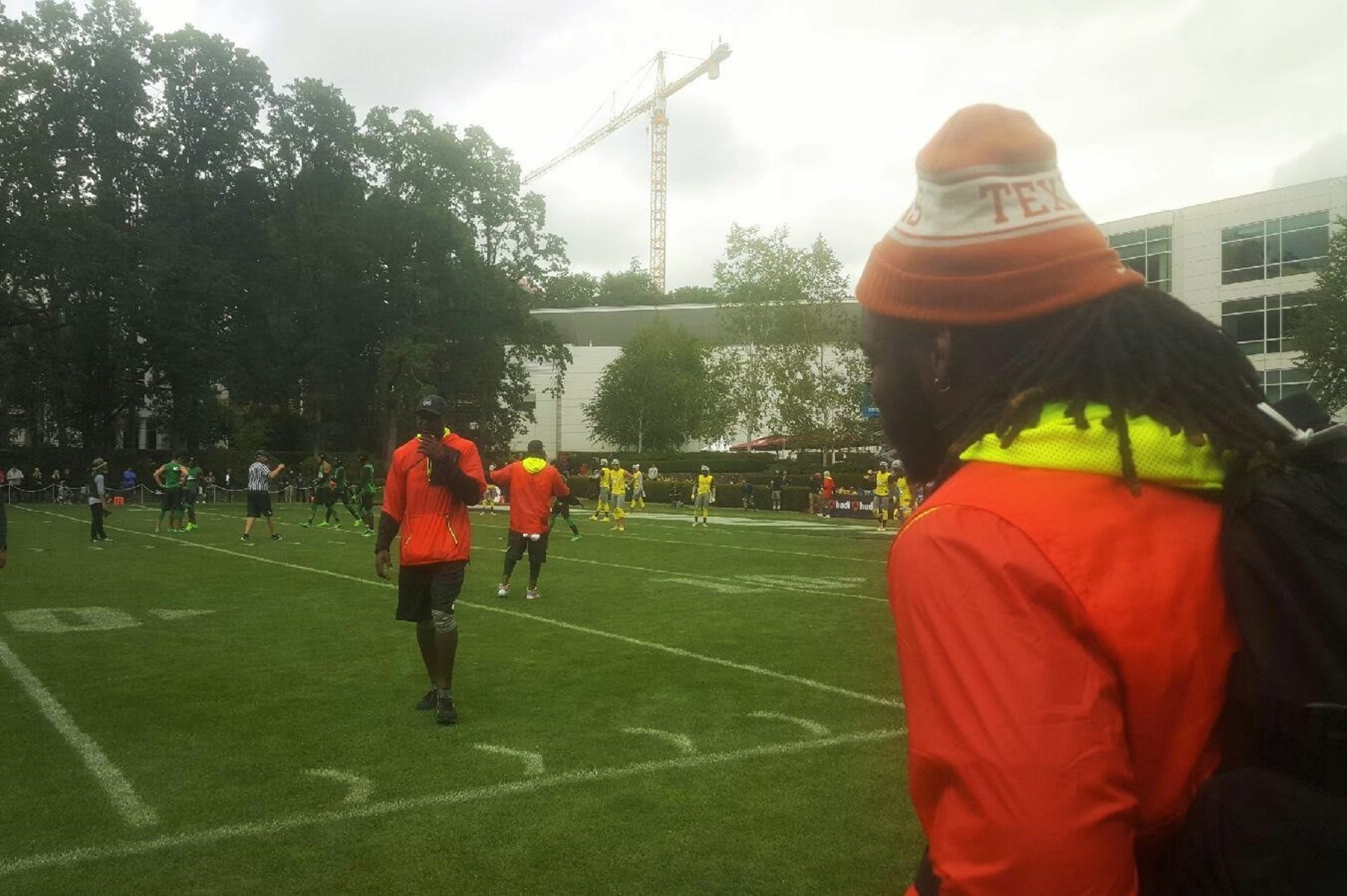 Malik Jefferson kept a close eye on several seven-on-seven matchups throughout the week at Nike World Headquarters. Malik Jefferson kept a close eye on several seven-on-seven matchups throughout the week at Nike World Headquarters.