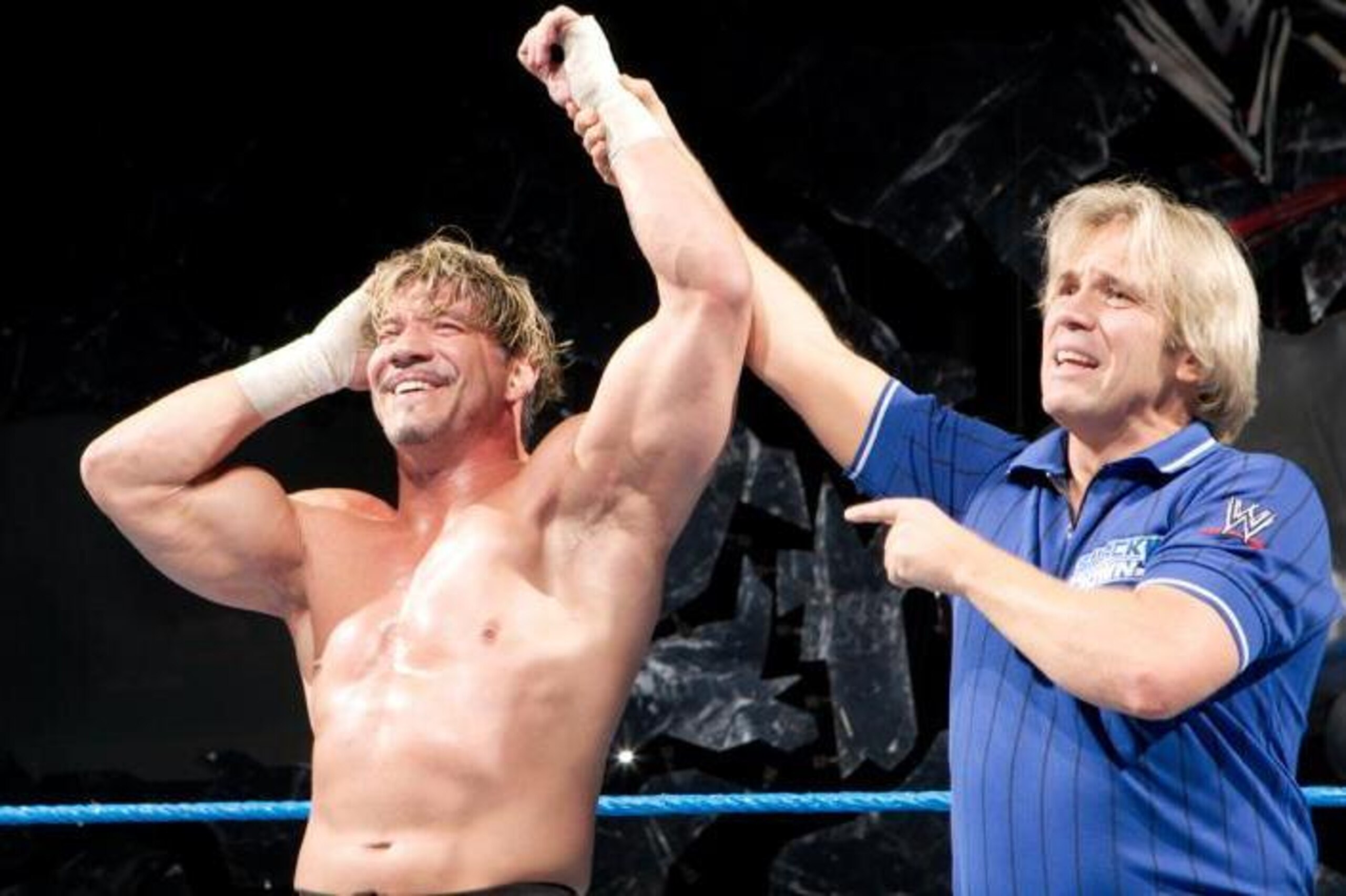 Eddie Guerrero celebrating a win on SmackDown.