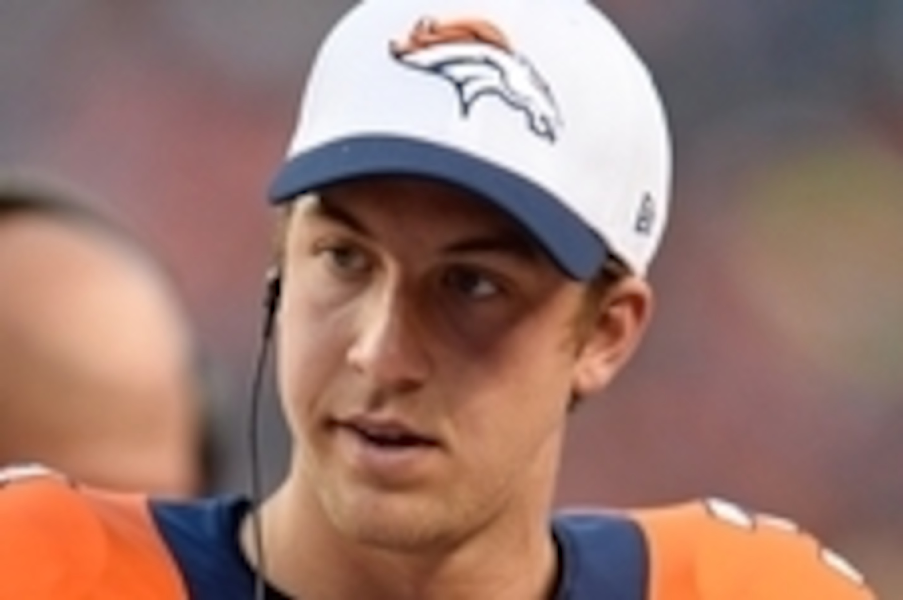 Sep 3, 2015; Denver, CO, USA; Denver Broncos quarterback Trevor Siemian (3) before the start of a preseason game against the Arizona Cardinals at Sports Authority Field at Mile High. Mandatory Credit: Ron Chenoy-USA TODAY Sports