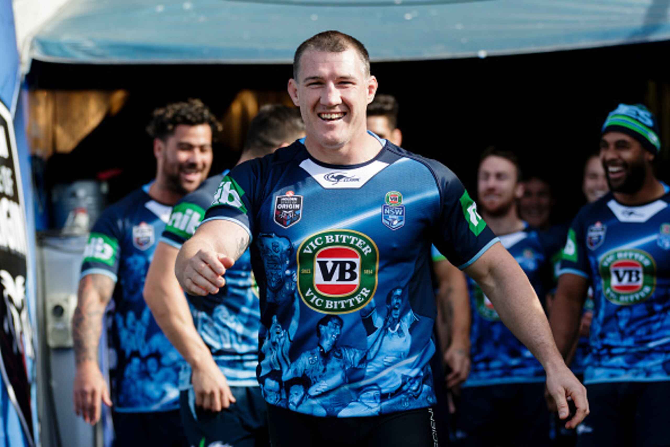 SYDNEY, NEW SOUTH WALES - JULY 12:  Retiring NSW Origin skipper Paul Gallen during the New South Wales Blues State of Origin captain's run at ANZ Stadium on July 12, 2016 in Sydney, Australia.  (Photo by Brook Mitchell/Getty Images)