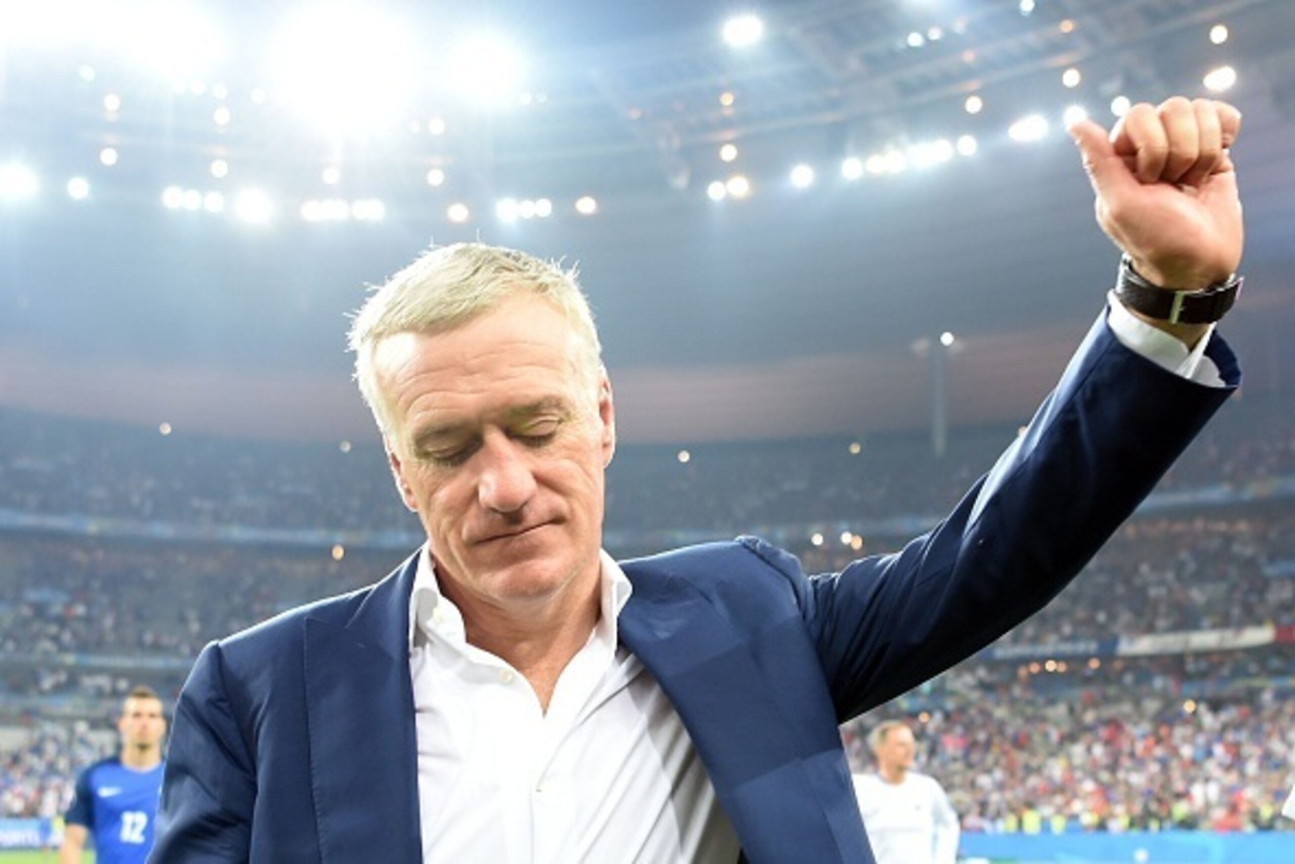France's coach Didier Deschamps looks dejected after Portugal won the Euro 2016 final football match between Portugal and France at the Stade de France in Saint-Denis, north of Paris, on July 10, 2016. / AFP / PATRIK STOLLARZ (Photo credit should r France's coach Didier Deschamps looks dejected after Portugal won the Euro 2016 final football match between Portugal and France at the Stade de France in Saint-Denis, north of Paris, on July 10, 2016. / AFP / PATRIK STOLLARZ (Photo credit should r