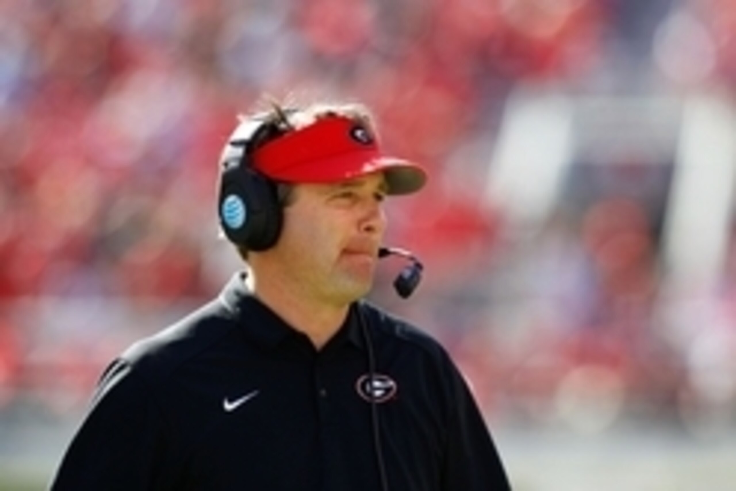 Apr 16, 2016; Athens, GA, USA; Georgia Bulldogs head coach Kirby Smart coaches during the first half of the spring game at Sanford Stadium. Mandatory Credit: Brett Davis-USA TODAY Sports