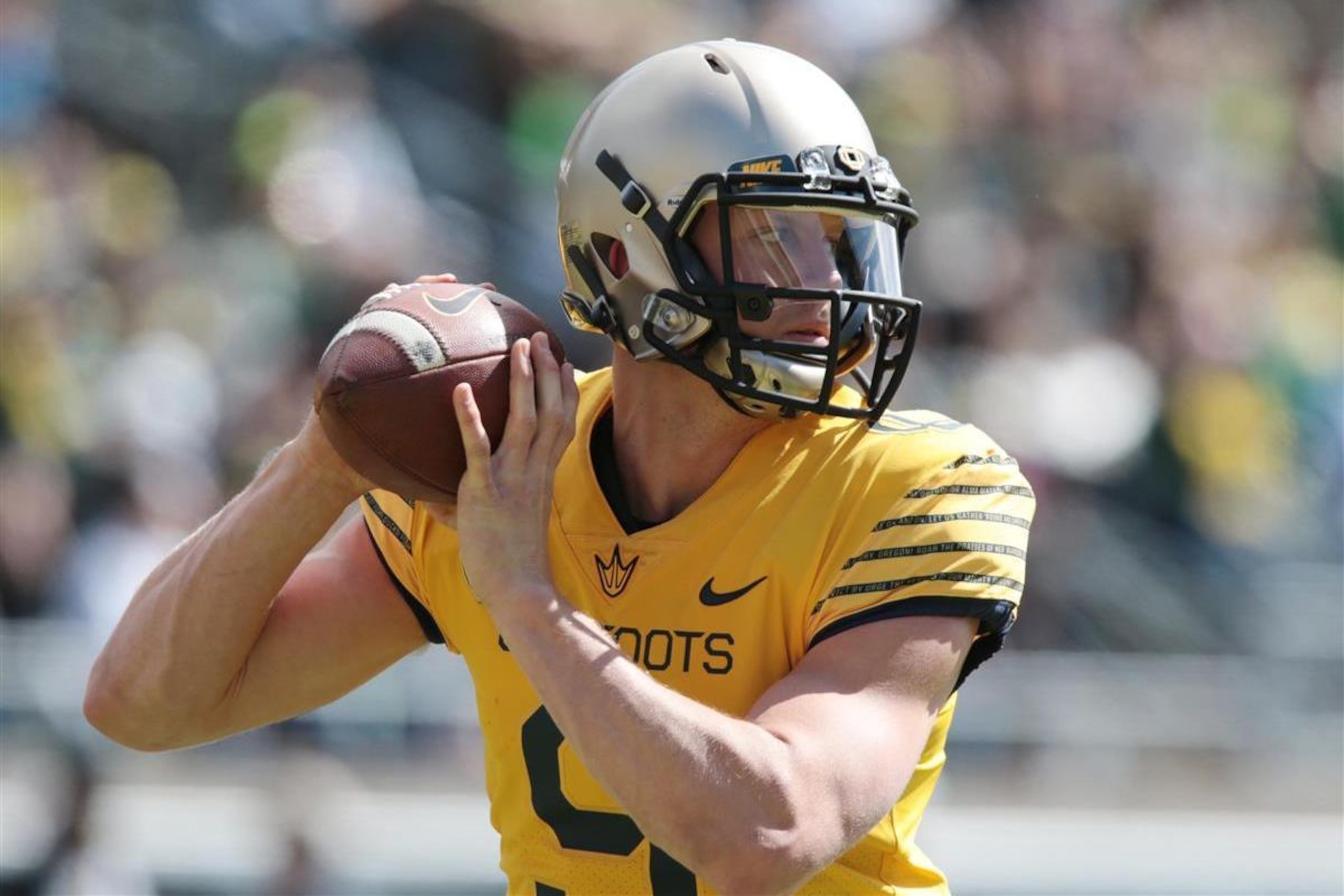 Oregon quarterback Dakota Prukop.