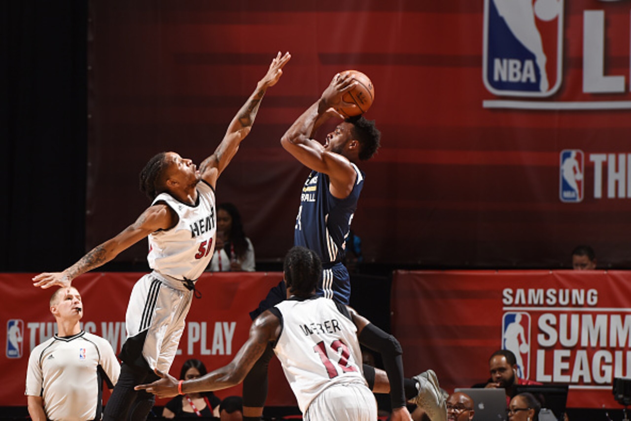LAS VEGAS, NV - JULY 13:  Buddy Hield #24 of the New Orleans Pelicans shoots the ball against the Miami Heat during the 2016 NBA Las Vegas Summer League game on July 13, 2016 at Thomas & Mack Center in Las Vegas, Nevada. NOTE TO USER: User expressly ackno