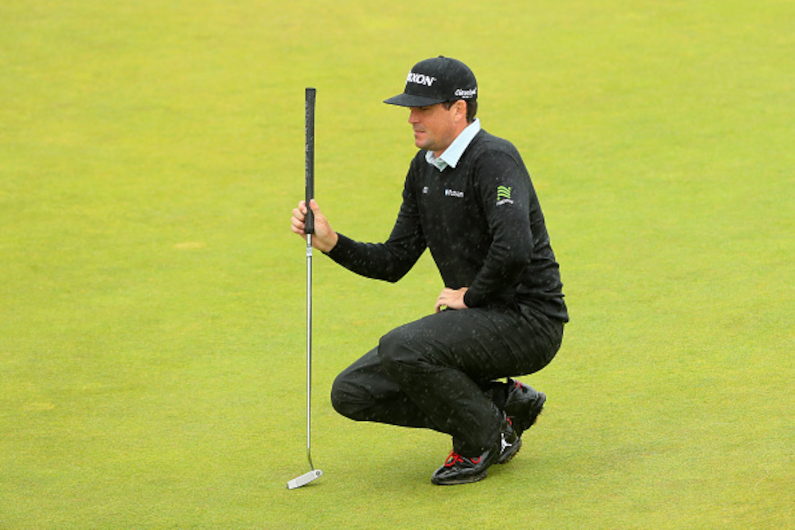 TROON, SCOTLAND - JULY 15:  Keegan Bradley of the United States lines up a putt on the 8th green  during the second round on day two of the 145th Open Championship at Royal Troon on July 15, 2016 in Troon, Scotland.  (Photo by Andrew Redington/Getty Image