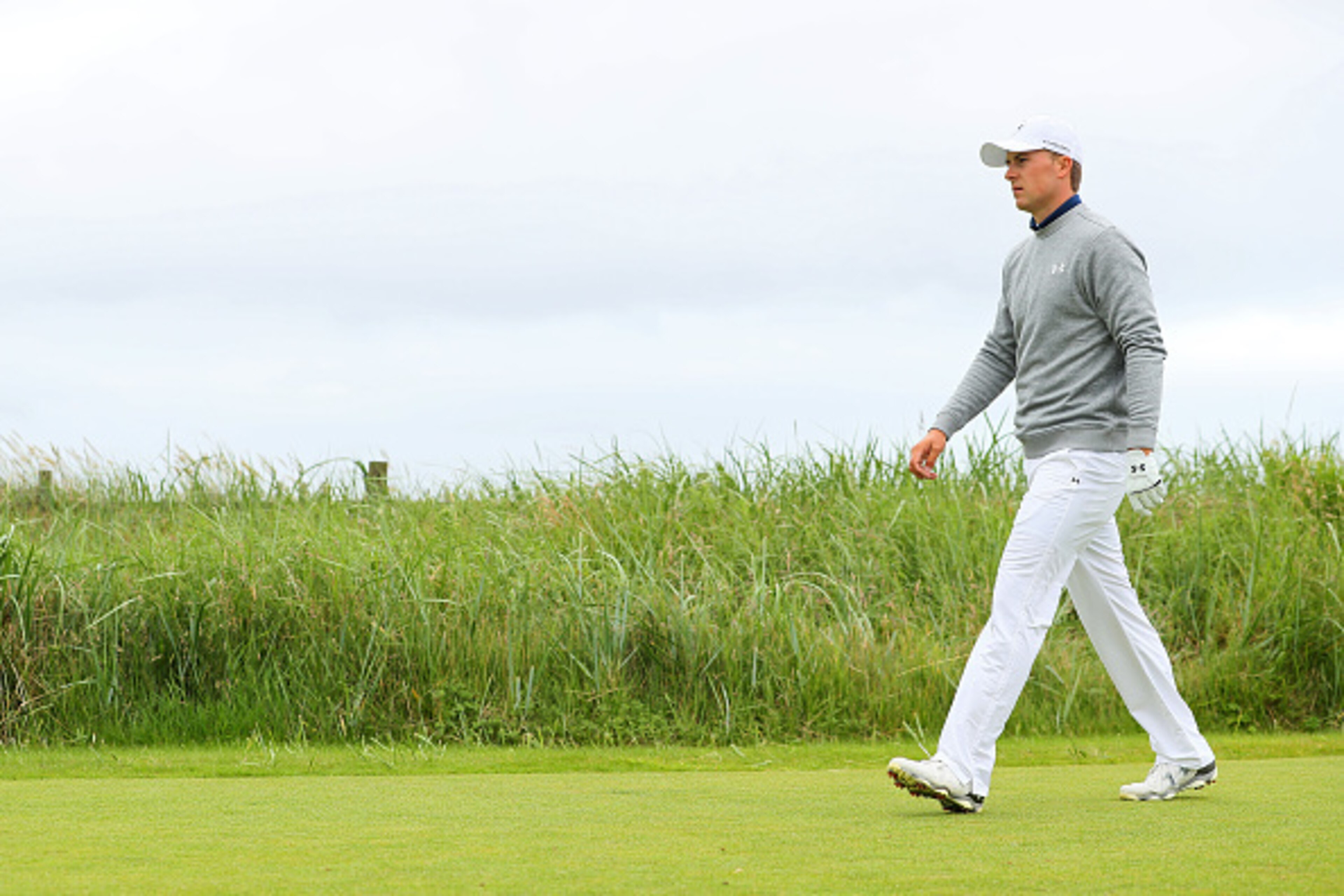 TROON, SCOTLAND - JULY 16:  Jordan Spieth of the United States walks on the 3rd during the third round on day three of the 145th Open Championship at Royal Troon on July 16, 2016 in Troon, Scotland.  (Photo by Andrew Redington/Getty Images)
