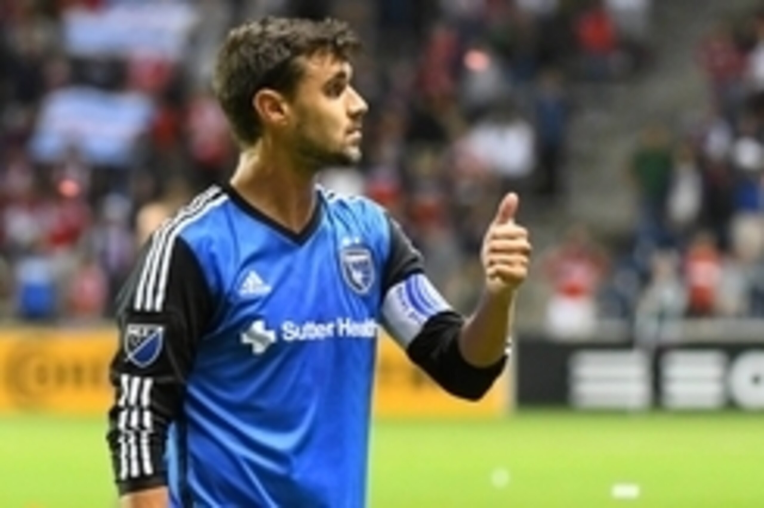 Jul 1, 2016; Chicago, IL, USA; San Jose Earthquakes forward Chris Wondolowski (8) reacts after the game at Toyota Park. The Chicago Fire defeat the San Jose Earthquakes 1-0.  Mandatory Credit: Mike DiNovo-USA TODAY Sports