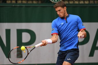 PARIS, FRANCE - MAY 24:  Pablo Carreno Busta of Spain plays a forehand during the Men's Singles first round match against Federico Delbonis of Argentina on day three of the 2016 French Open at Roland Garros on May 24, 2016 in Paris, France.  (Photo by Den