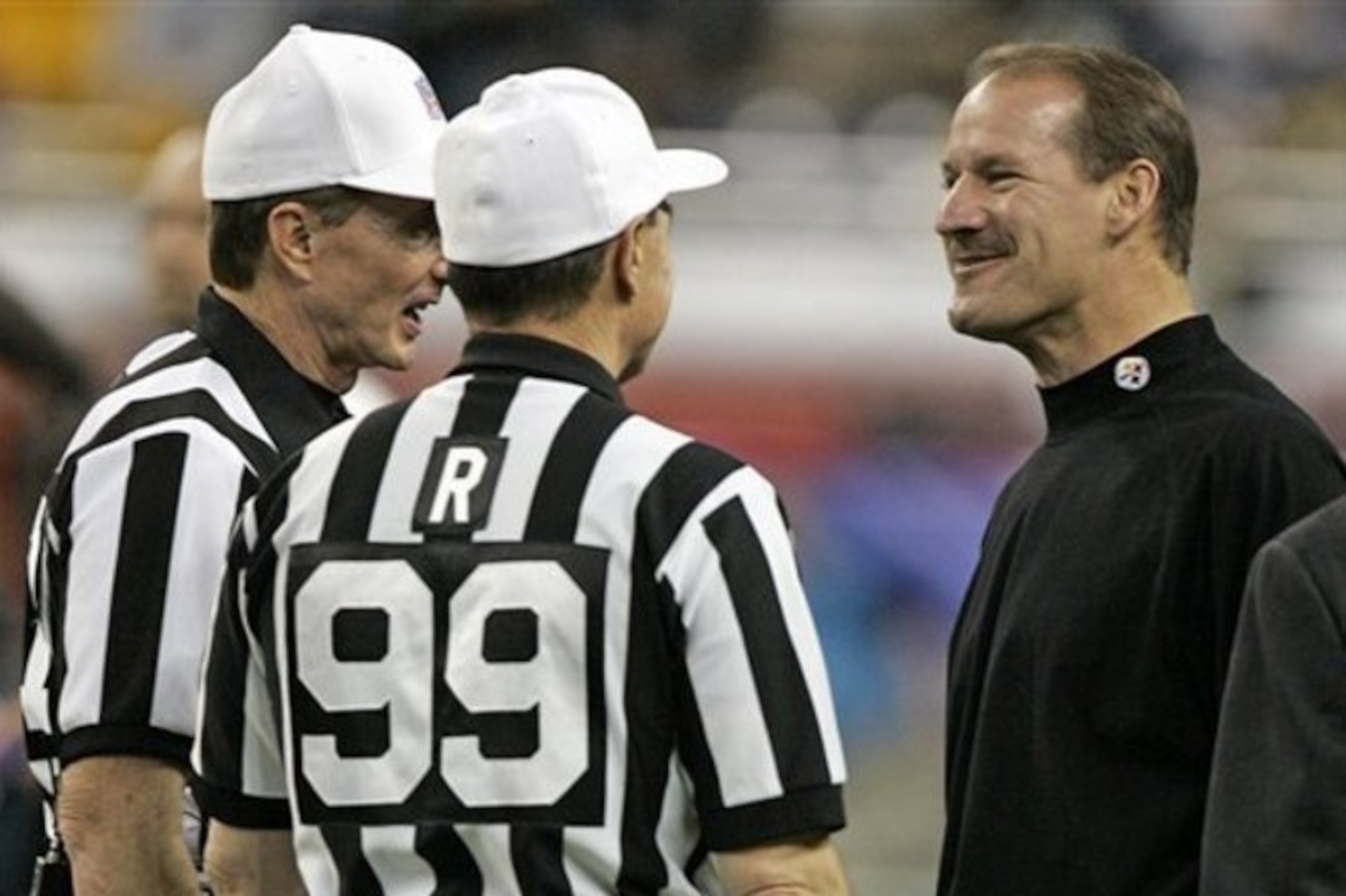 Super Bowl XL saw Bill Cowher happy with the referees for once. Super Bowl XL saw Bill Cowher happy with the referees for once.