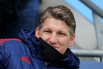 MANCHESTER, ENGLAND - MARCH 20:  Bastian Schweinsteiger of Manchester United look on from the bench prior to  the Barclays Premier League match between Manchester City and Manchester United at the Etihad Stadium on March 20, 2016 in Manchester, England.  