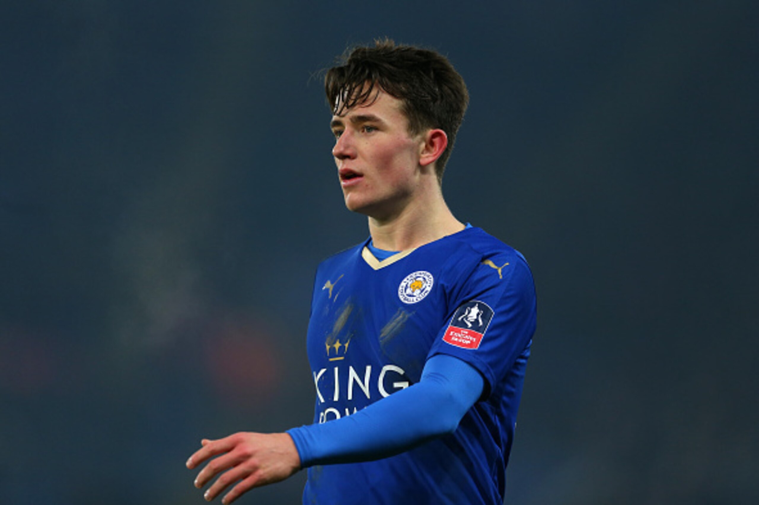LEICESTER, ENGLAND - JANUARY 20 : Ben Chilwell of Leicester City during the Emirates FA Cup match between Leicester City and Tottenham Hotspur at King Power Stadium on January 20, 2016 in Leicester, England. (Photo by Catherine Ivill - AMA/Getty Images) LEICESTER, ENGLAND - JANUARY 20 : Ben Chilwell of Leicester City during the Emirates FA Cup match between Leicester City and Tottenham Hotspur at King Power Stadium on January 20, 2016 in Leicester, England. (Photo by Catherine Ivill - AMA/Getty Images)