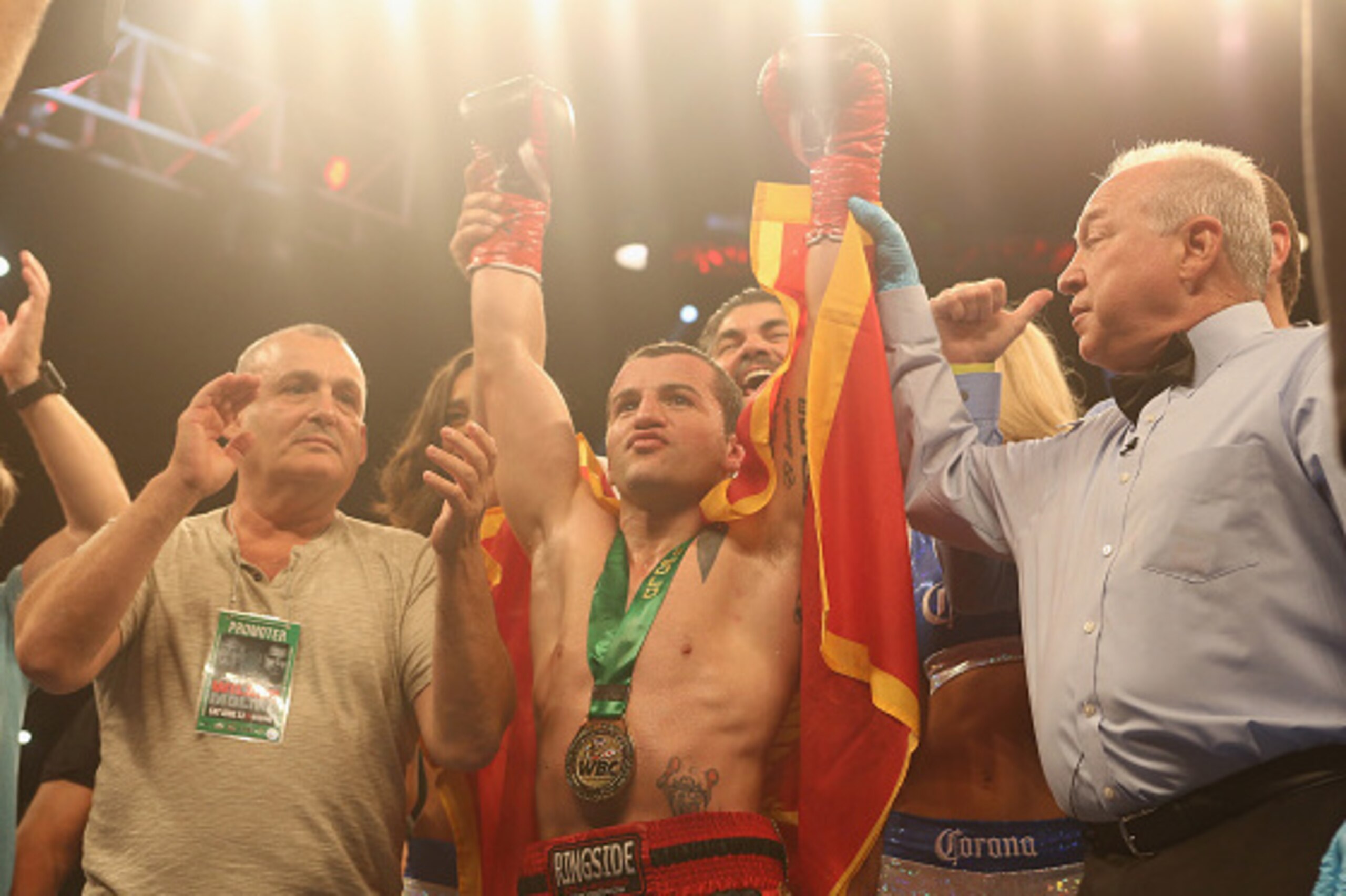 BIRMINGHAM, AL - JUNE 13: Dejan Zlaticanin celebrates his victory over Ivan Redkach on June 13, 2015 in Birmingham, Alabama.  (Photo by David A. Smith/Getty Images)