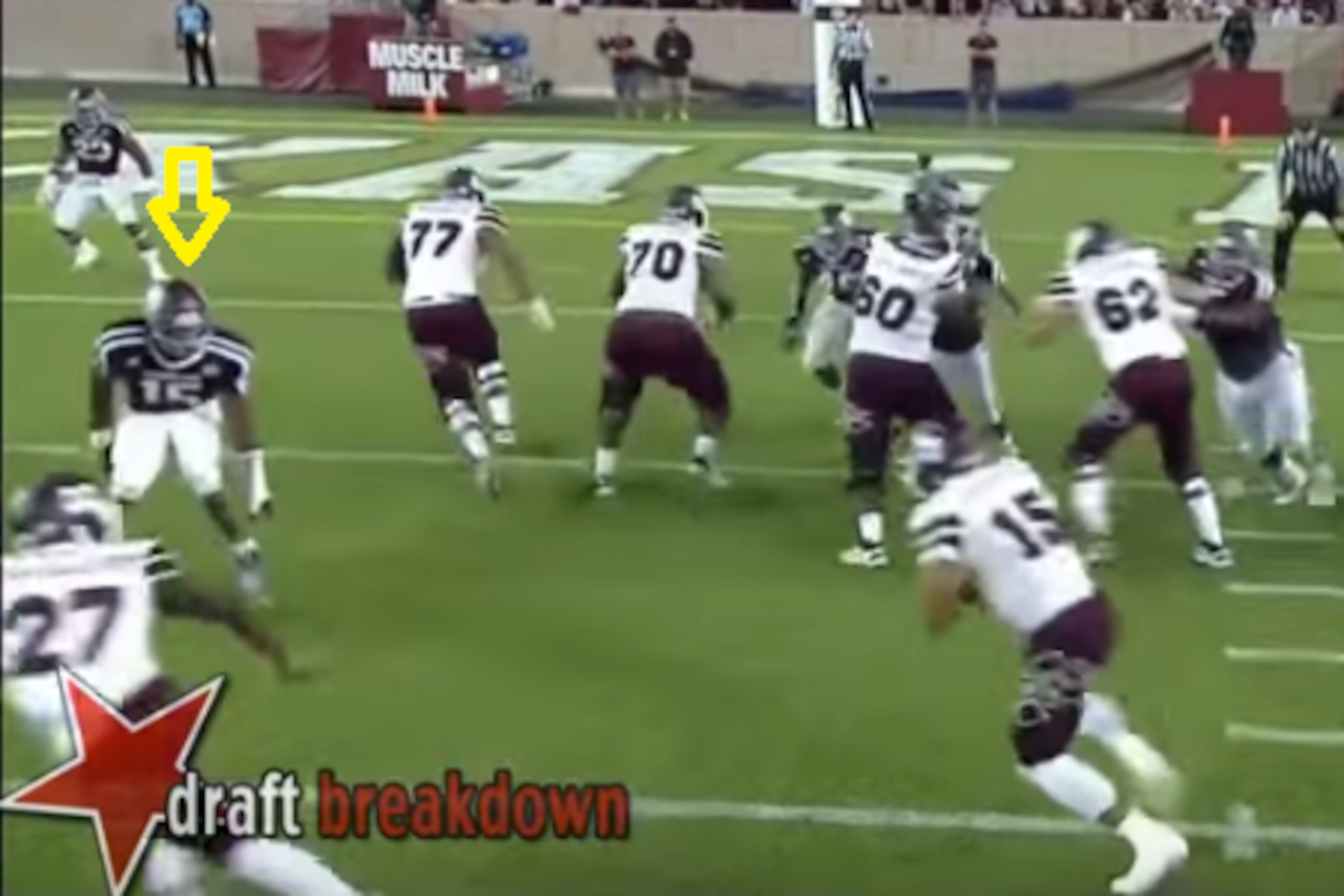Myles Garrett recognizes the option play.