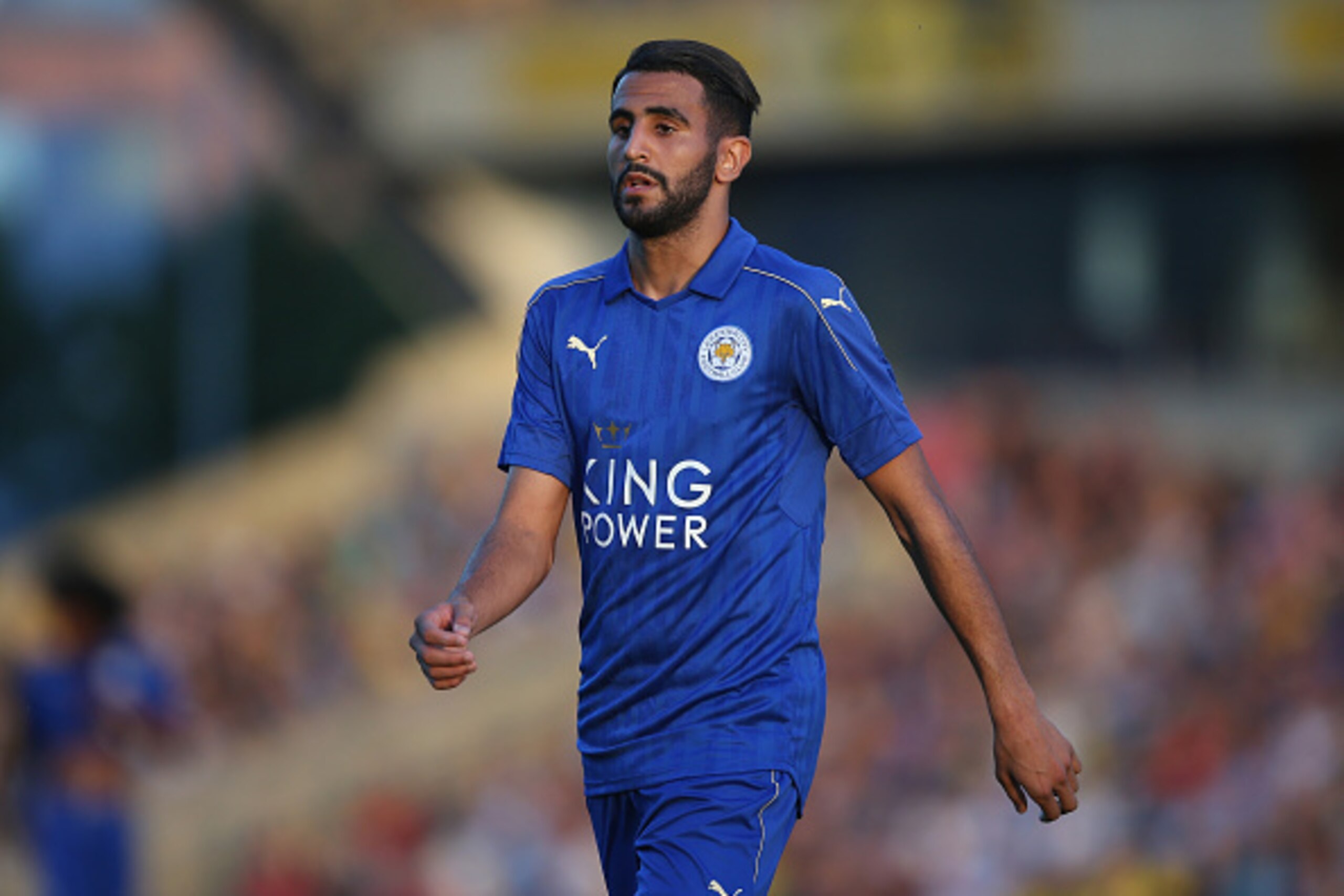 OXFORD, ENGLAND - JULY 19: Riyad Mahrez of Leicester City during the pre-season friendly between Oxford City and Leicester City at Kassam Stadium on July 19, 2016 in Oxford, England. (Photo by Steve Bardens/Getty Images)